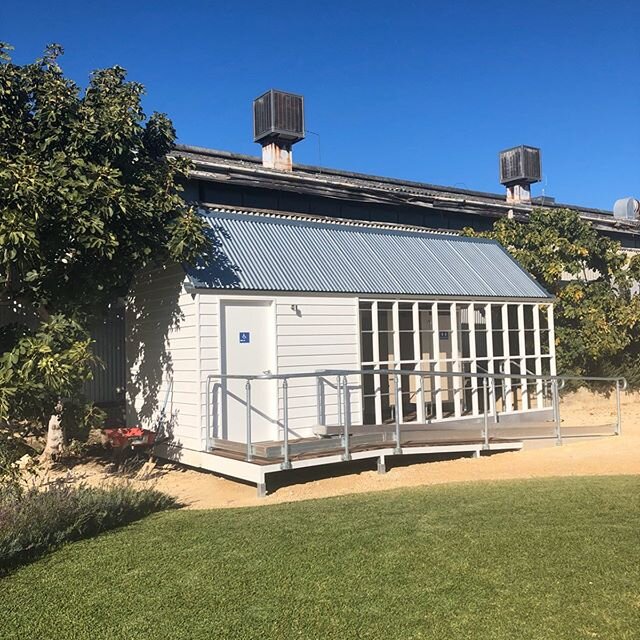 A close up of the toilet block we built at Assembly Yard, an event space in Fremantle, Western Australia. We love the cottage feel of it. We do commercial and residential building work. If you would like a quote for an upcoming project, email us at w