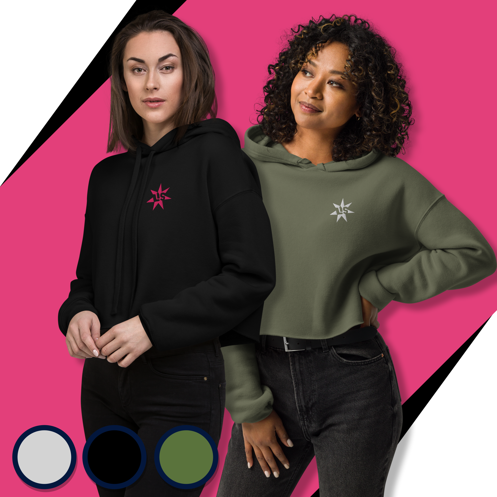 Embroidered Cropped Hoodie | League Impact Series