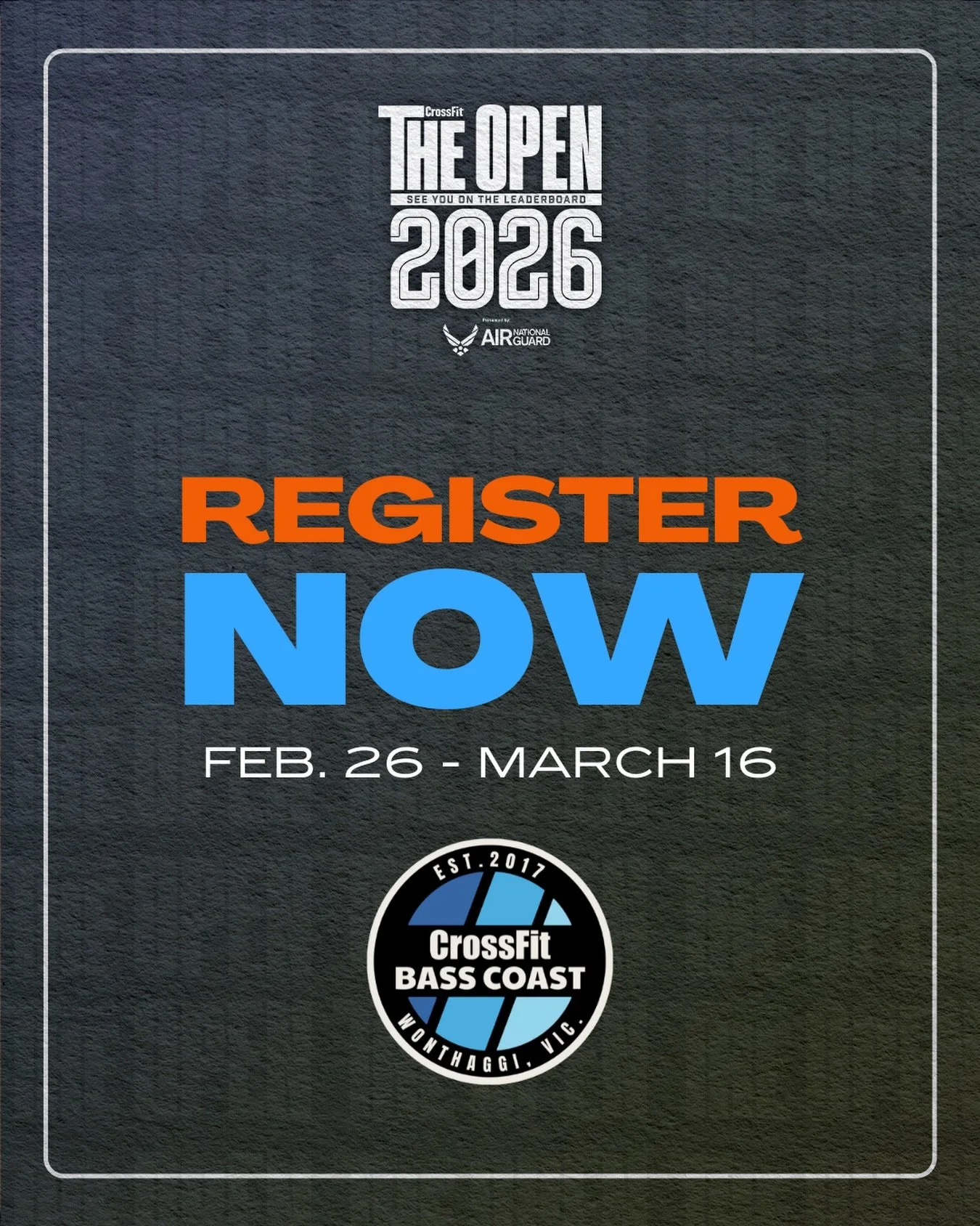 2026 CrossFit Open registrations are LIVE. 

This is your yearly check-in.
Not just a test of fitness, but a moment where our entire community shows up for each other.

The Open is built on shared effort:
the tips before the clock starts,
the cheerin