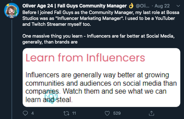 Learn from influencers
