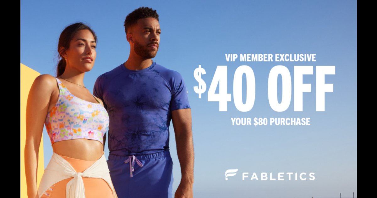 Fabletics - VIP $40 Off $80 Sale! — Legacy West