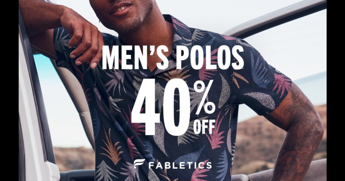 Fabletics - 40% Off Men's Polos — Legacy West