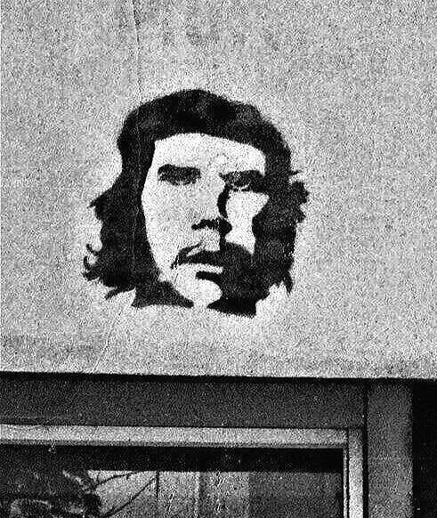 BETWEEN THE EYES         —     soldier’s bullet to student graffiti at the closed National University, San Salvador