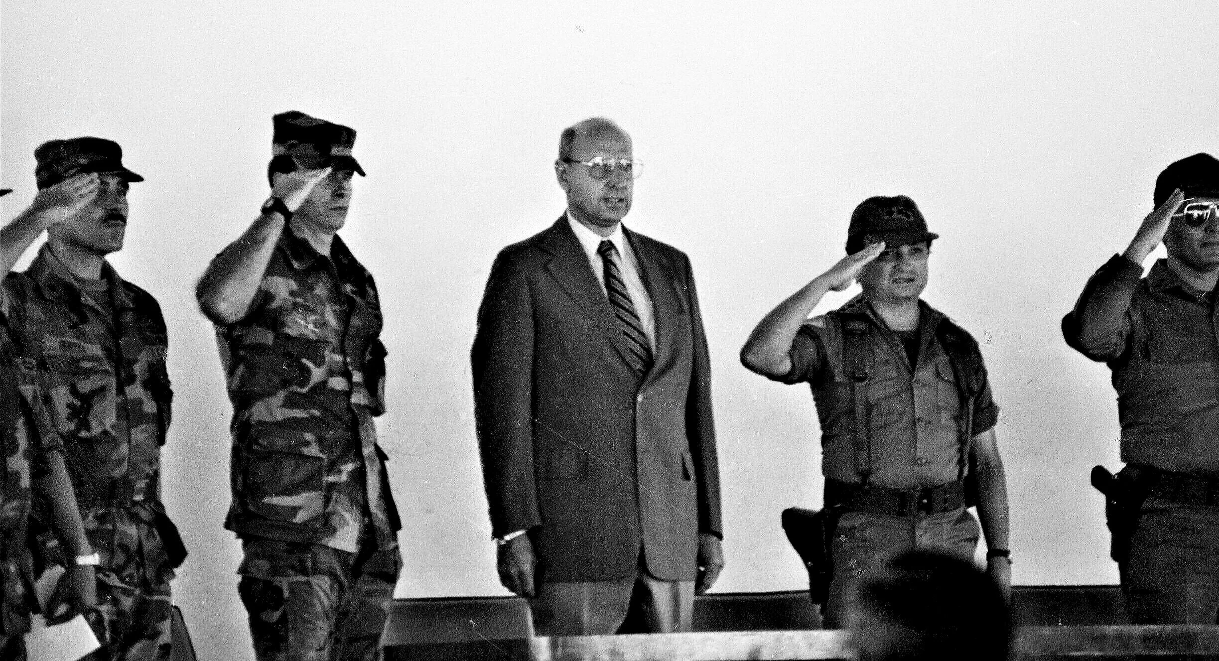 U.S. AMBASSADOR THOMAS PICKERING   -   civil defense graduation ceremony, San Juan Opico