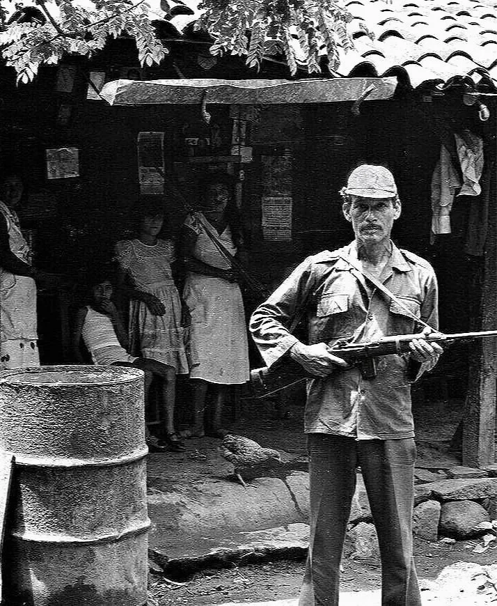 HOME GUARD - local civil defense volunteer, outskirts of San Vicente