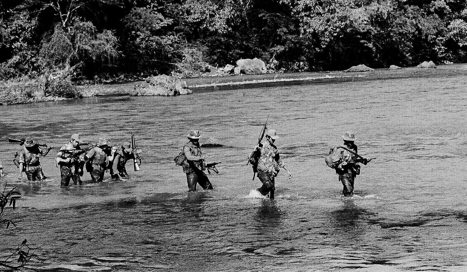 WET BOOTS AGAIN — crossing the Rio Torola