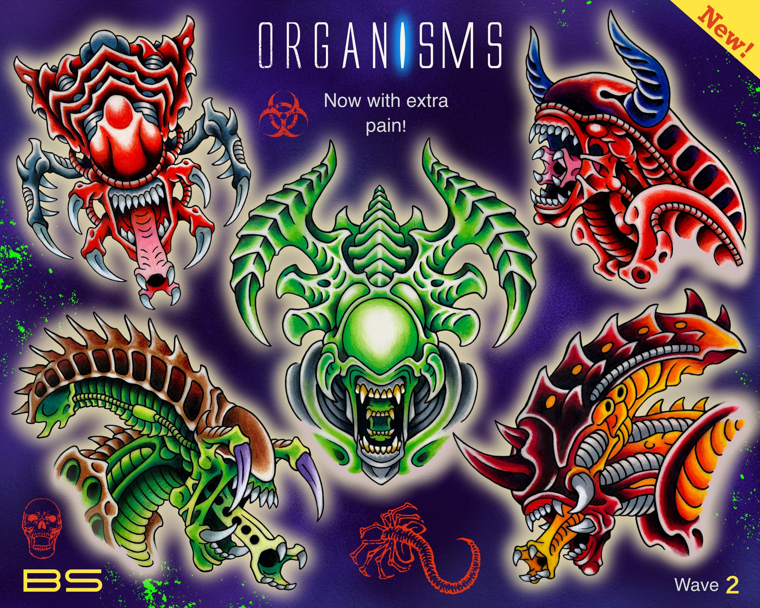 Organisms wave 2 Flash Print