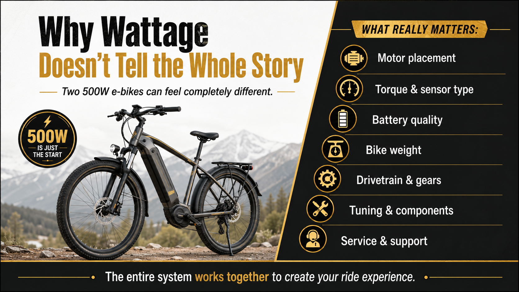 Why Wattage on an E-bike doesn't matter much