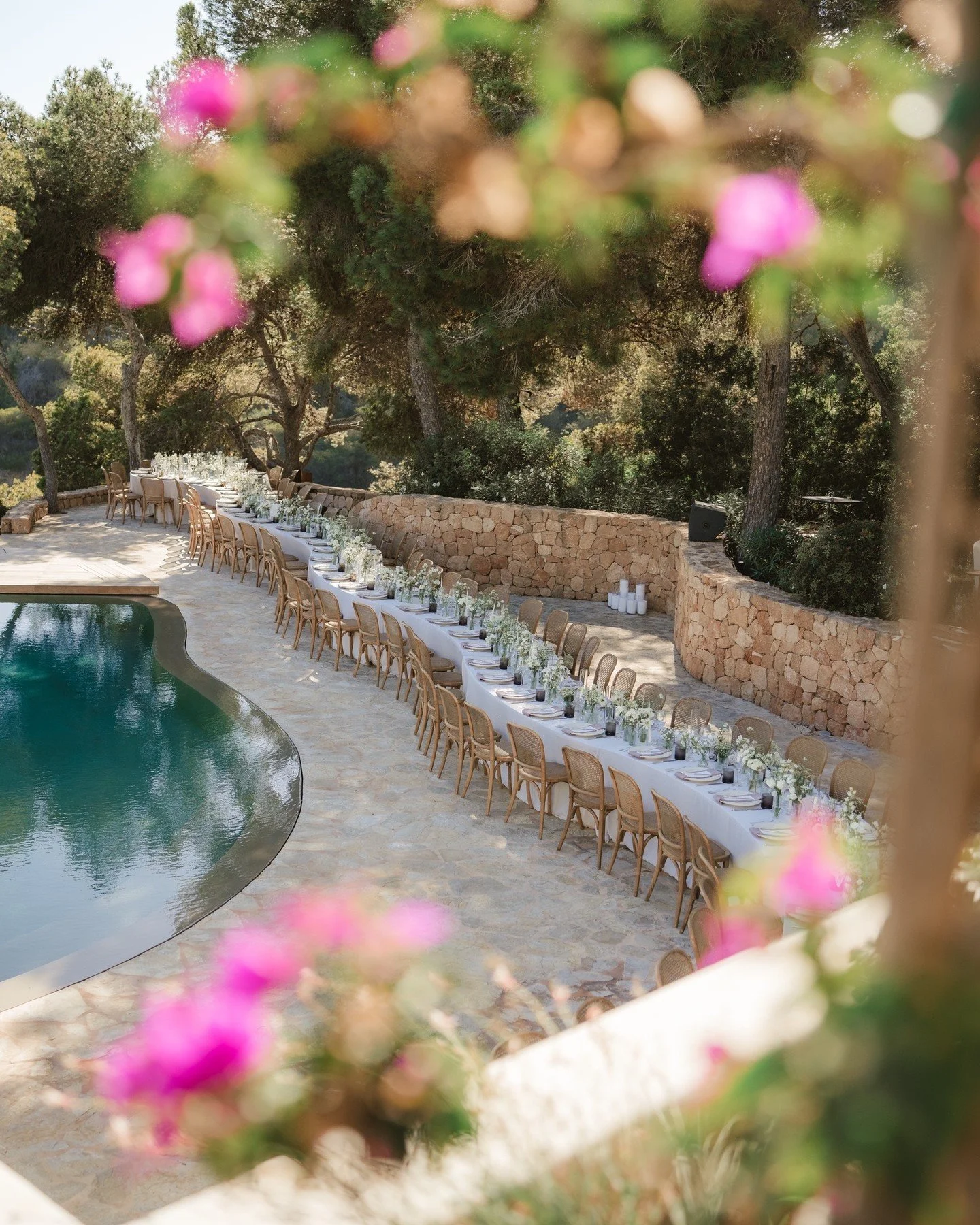 Framed between bougainvillea and sea.
Before the first guest arrives, the atmosphere is already set.
A table that holds the space, waiting for the night to fill it.

Wedding Planner &ndash; JC Bespoke Events @jcbespokeevents
Celebrant - Ali Gray @_al