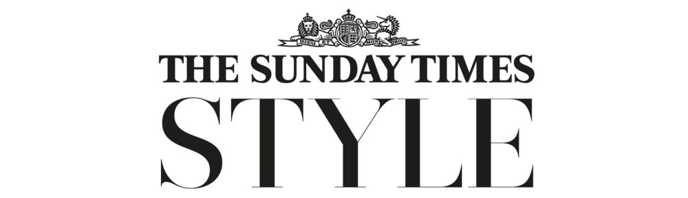 Logo for The Sunday Times Style, with the publication's name in bold black letters and a crest above it.