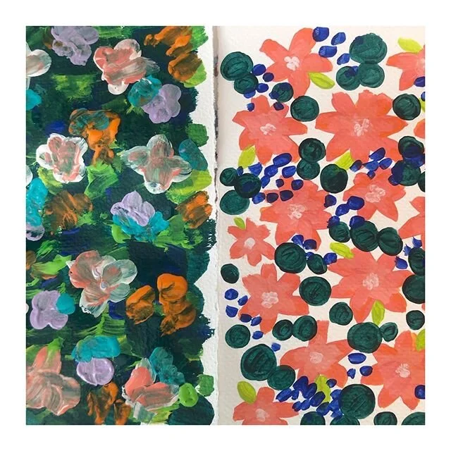 &bull;&bull;&bull; Sometimes you just gotta break up your quarantine with some bright colors 🌸🌺🌼&bull;&bull;&bull; .
.
.
#color #flower #floral #wip #workinprogress #bright #paint #painting #fun #makersgonnamake #megdrew #megdrewart