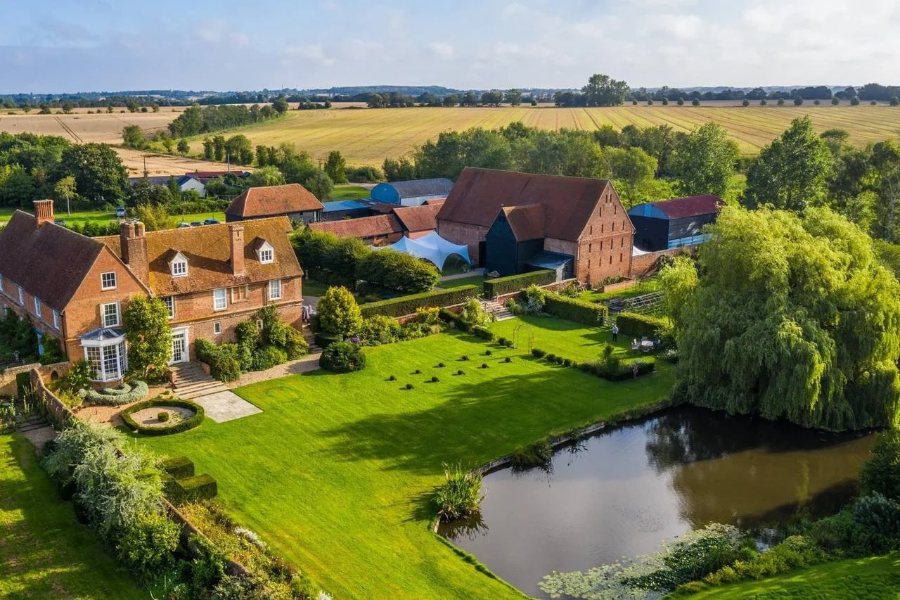 An image of Boxted Hall, a stunning historic family home used for weddings and events