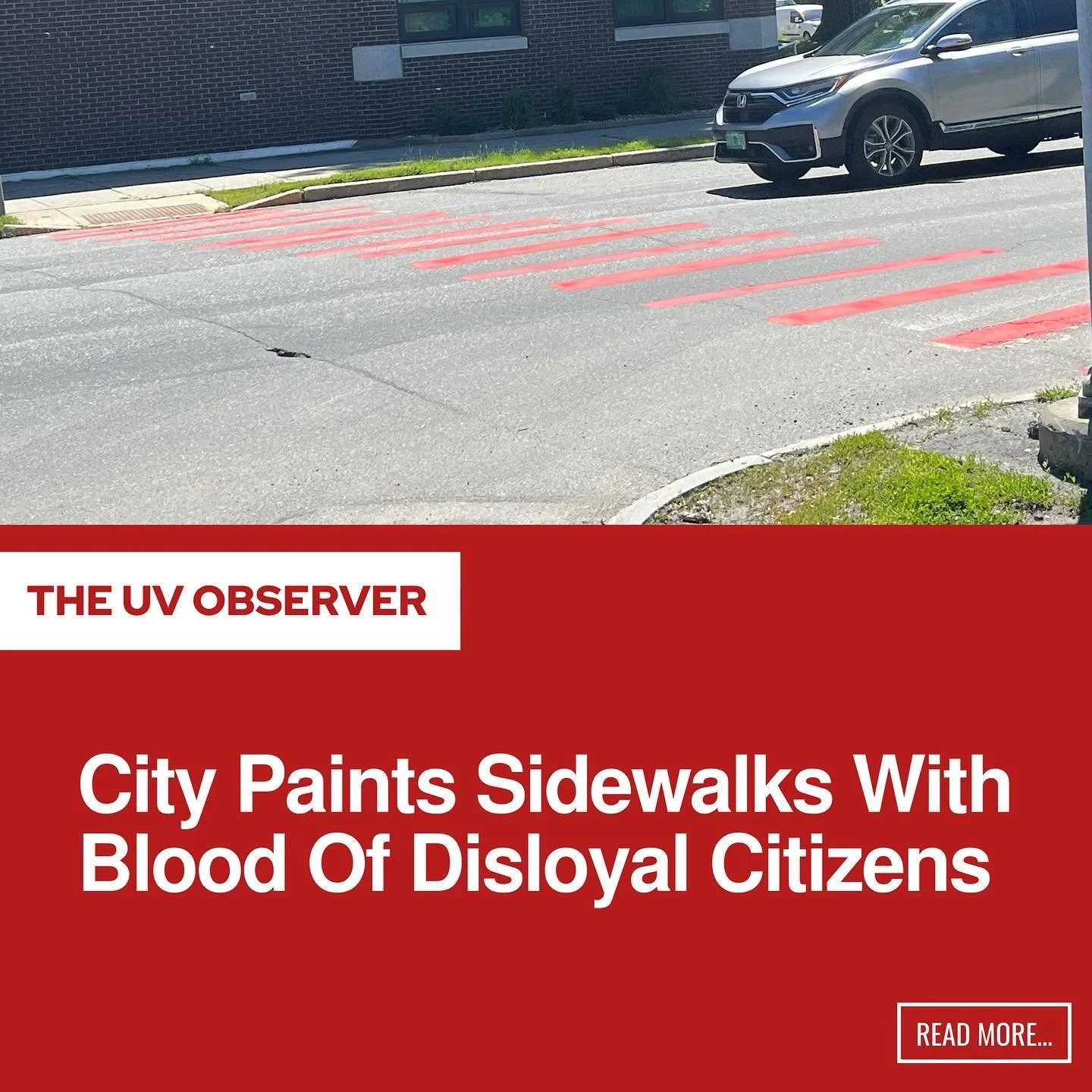 City Paints Sidewalks With Blood Of Disloyal Citizens