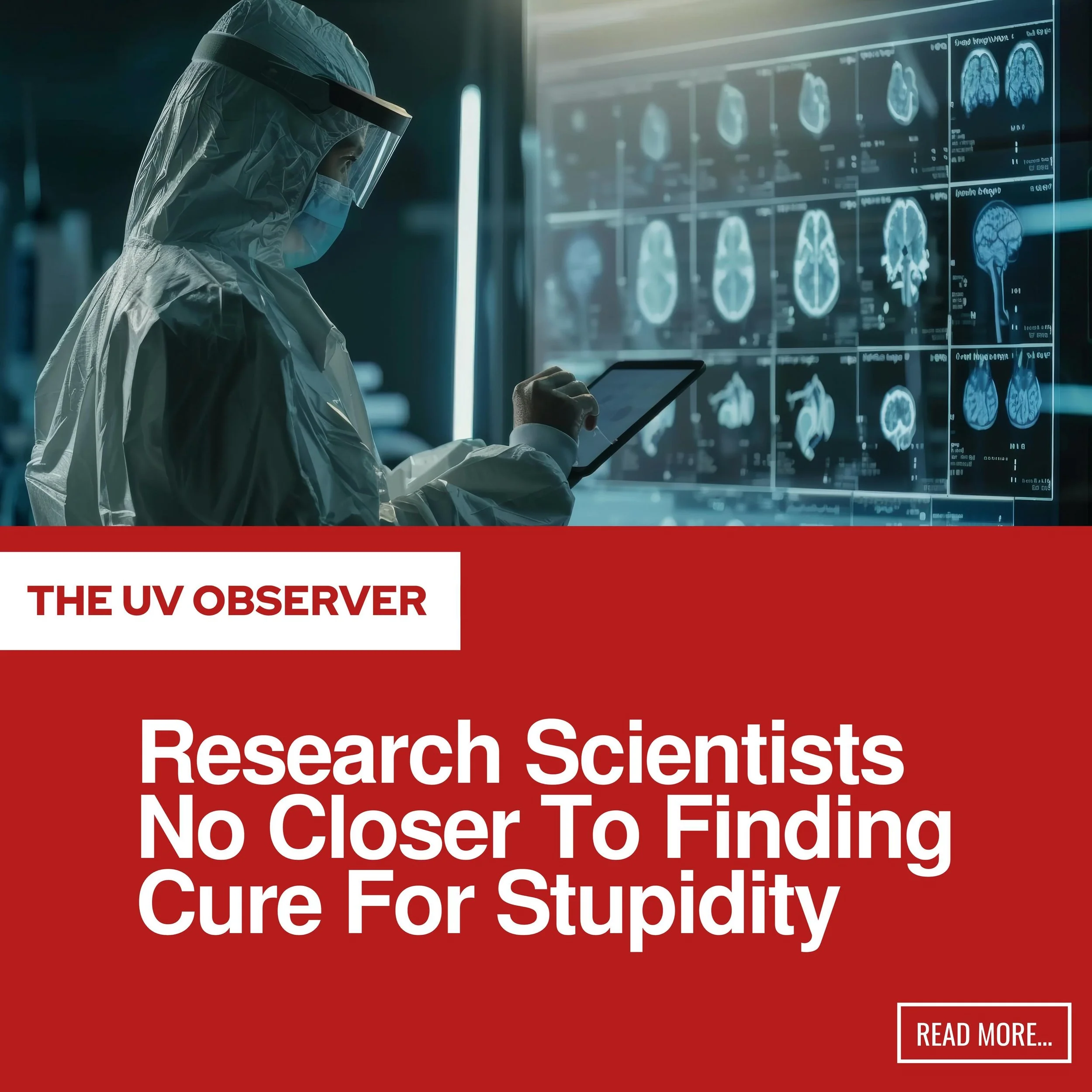 Research Scientists No Closer To Finding Cure For Stupidity