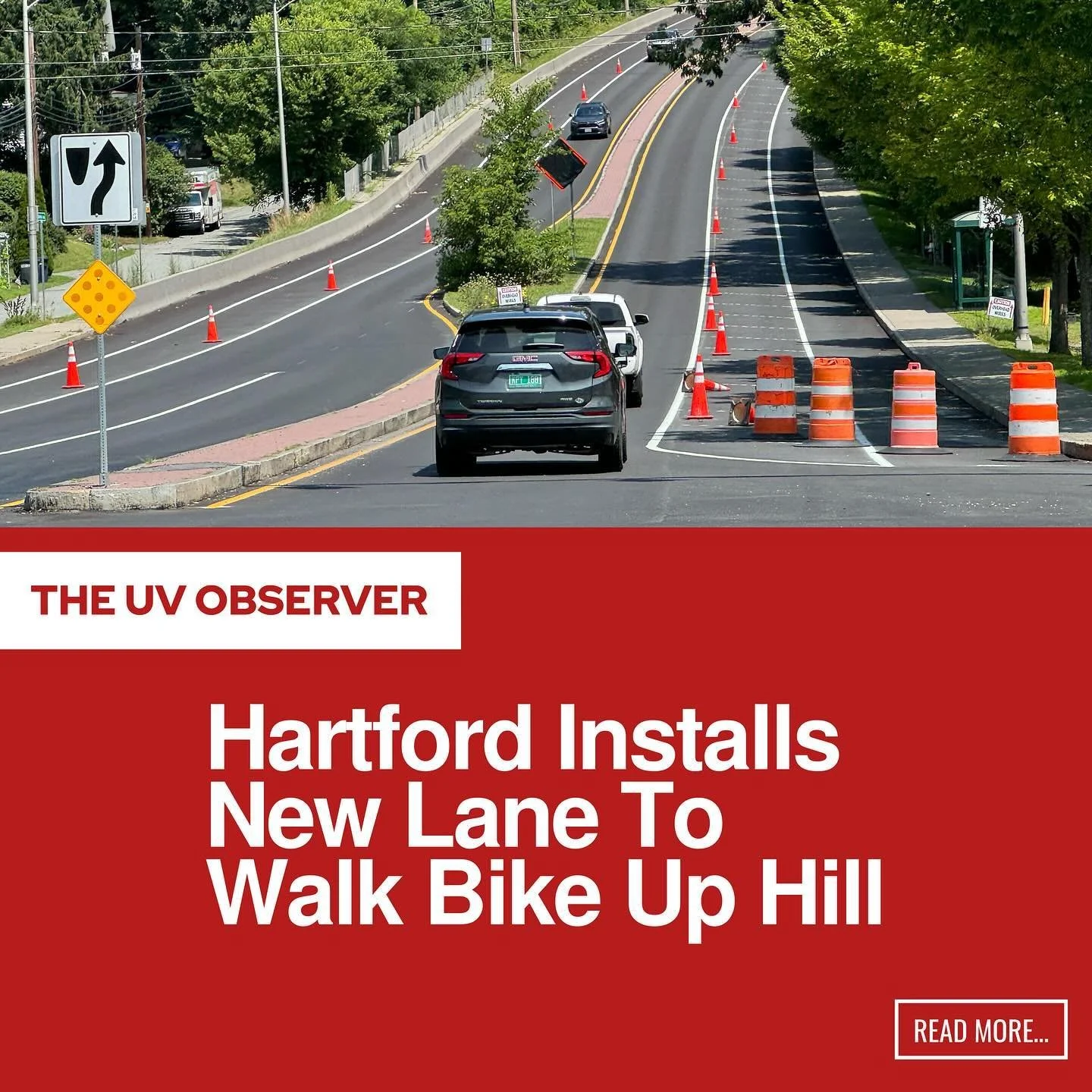 Hartford Installs New Lane To Walk Bike Up Hill