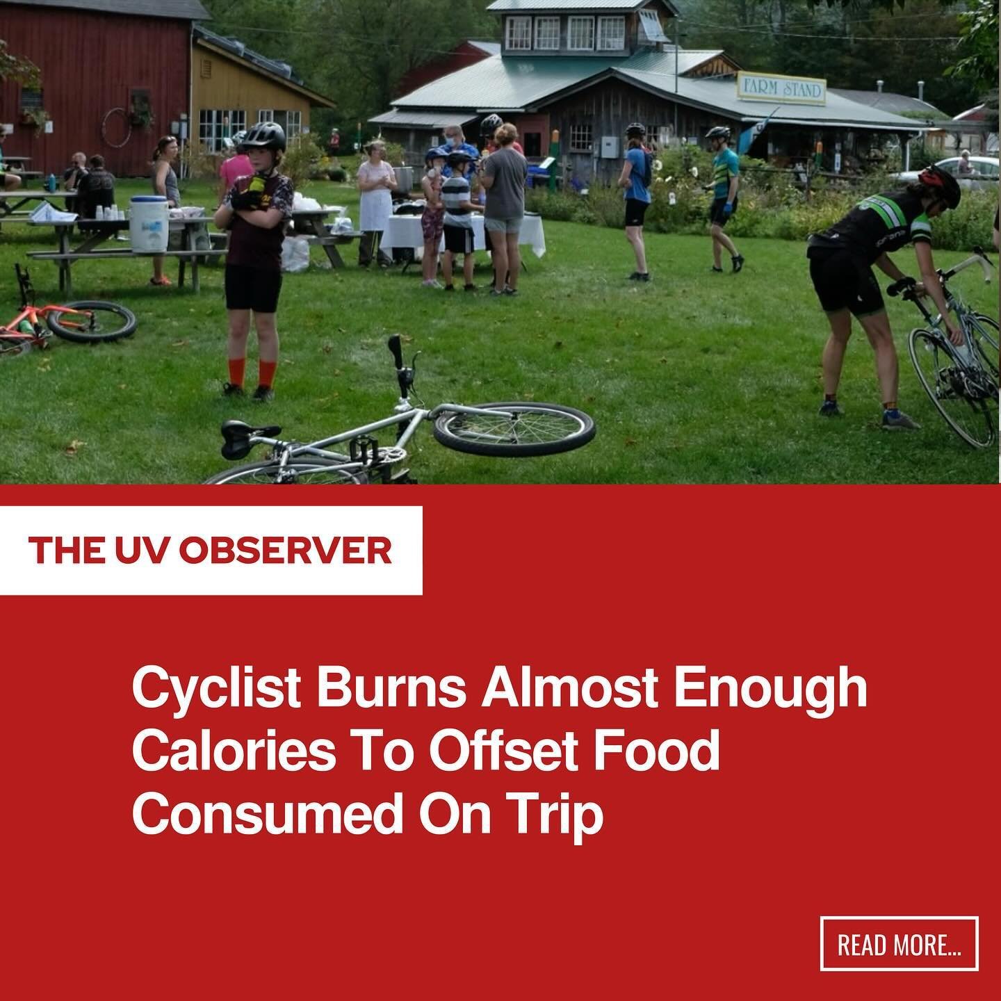 Cyclist Burns Almost Enough Calories To Offset Food Consumed On Trip