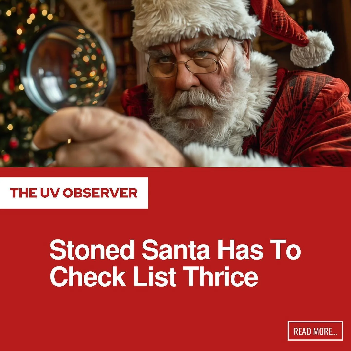 a Stoned Santa Has To Check List Thrice