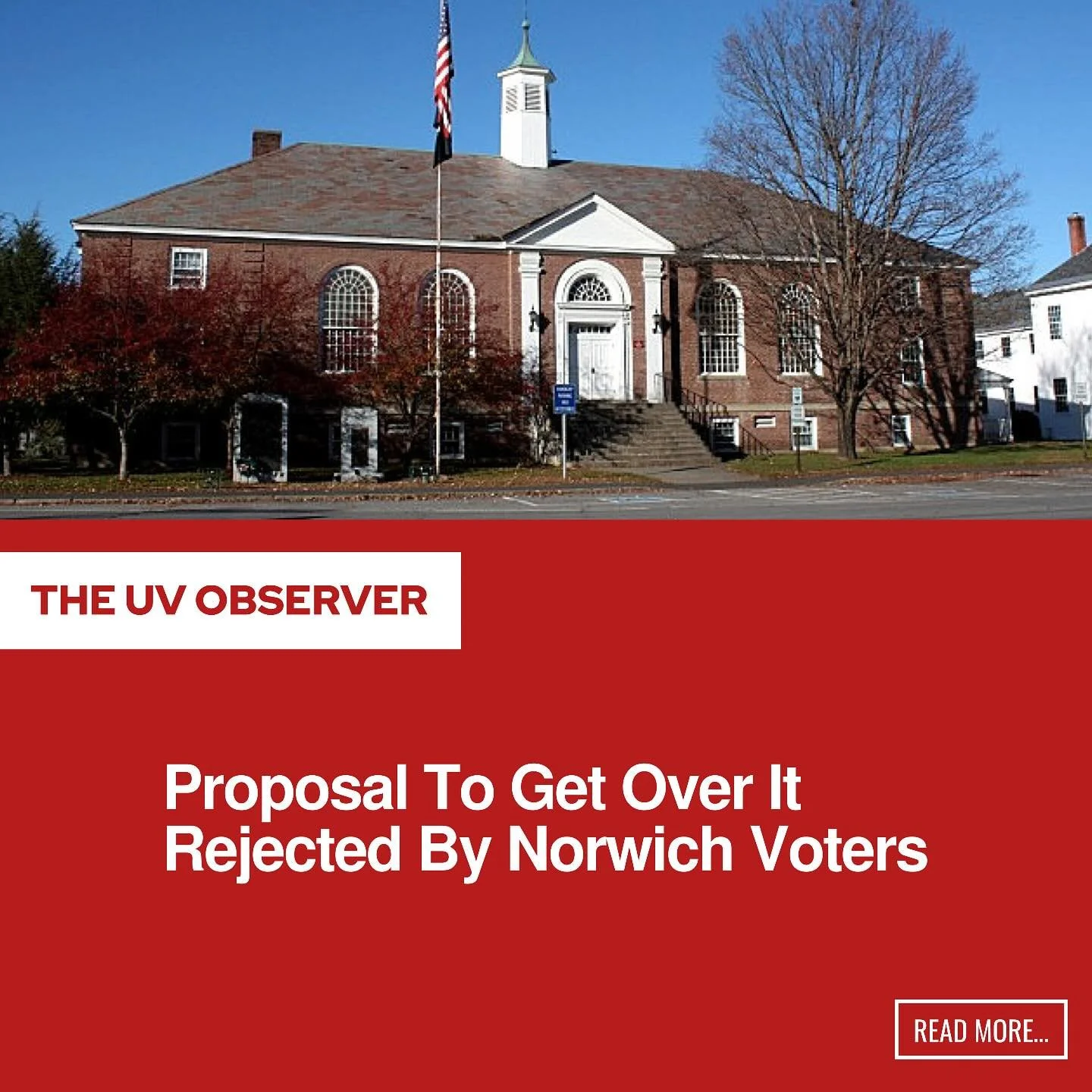 Proposal To Get Over It Rejected By Norwich Voters