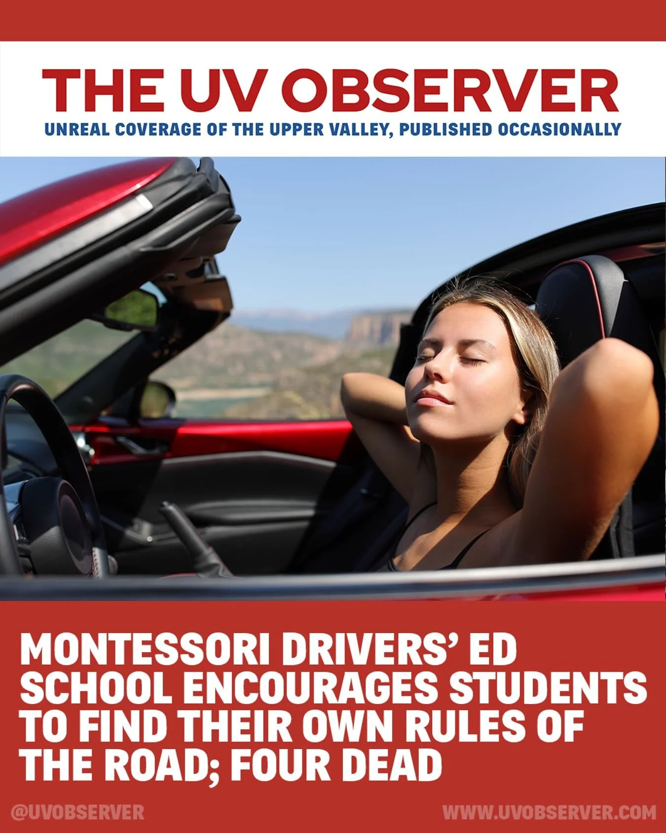 MONTESSORI DRIVERS’ ED SCHOOL ENCOURAGES STUDENTS TO FIND THEIR OWN RULES OF THE ROAD; FOUR DEAD