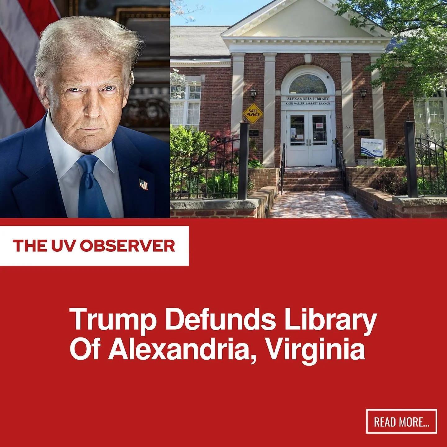 Trump Defunds Library Of Alexandria, Virginia