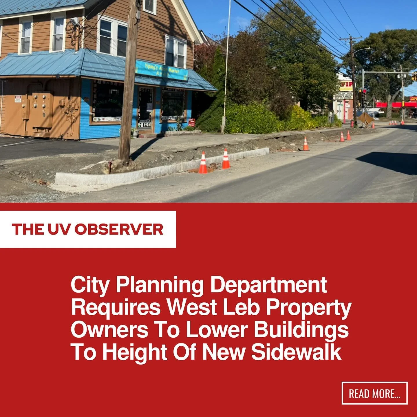 City Planning Department Requires West Leb Property Owners To Lower Buildings To Height Of New Sidewalk