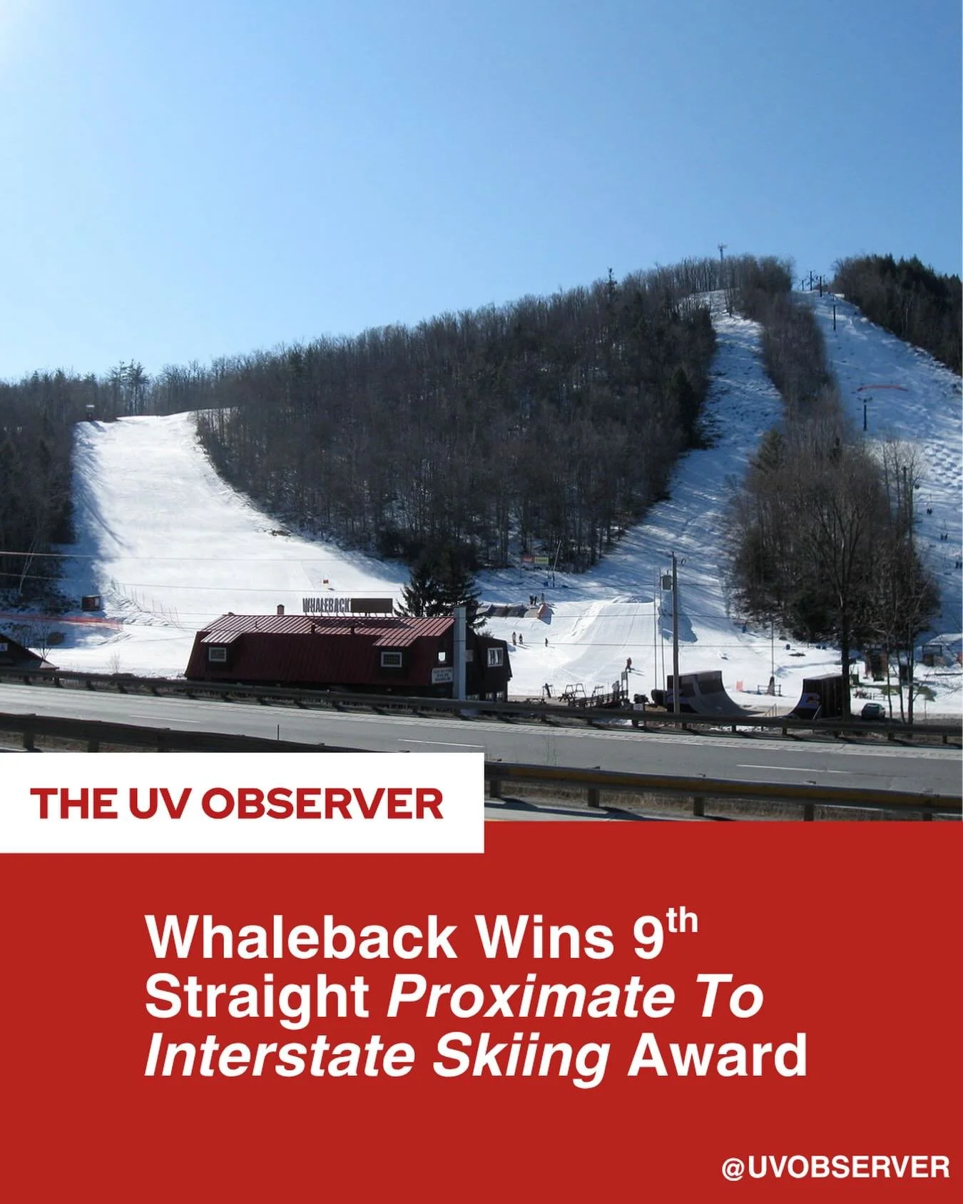 Whaleback Wins 9" Straight Proximate To Interstate Skiing Award