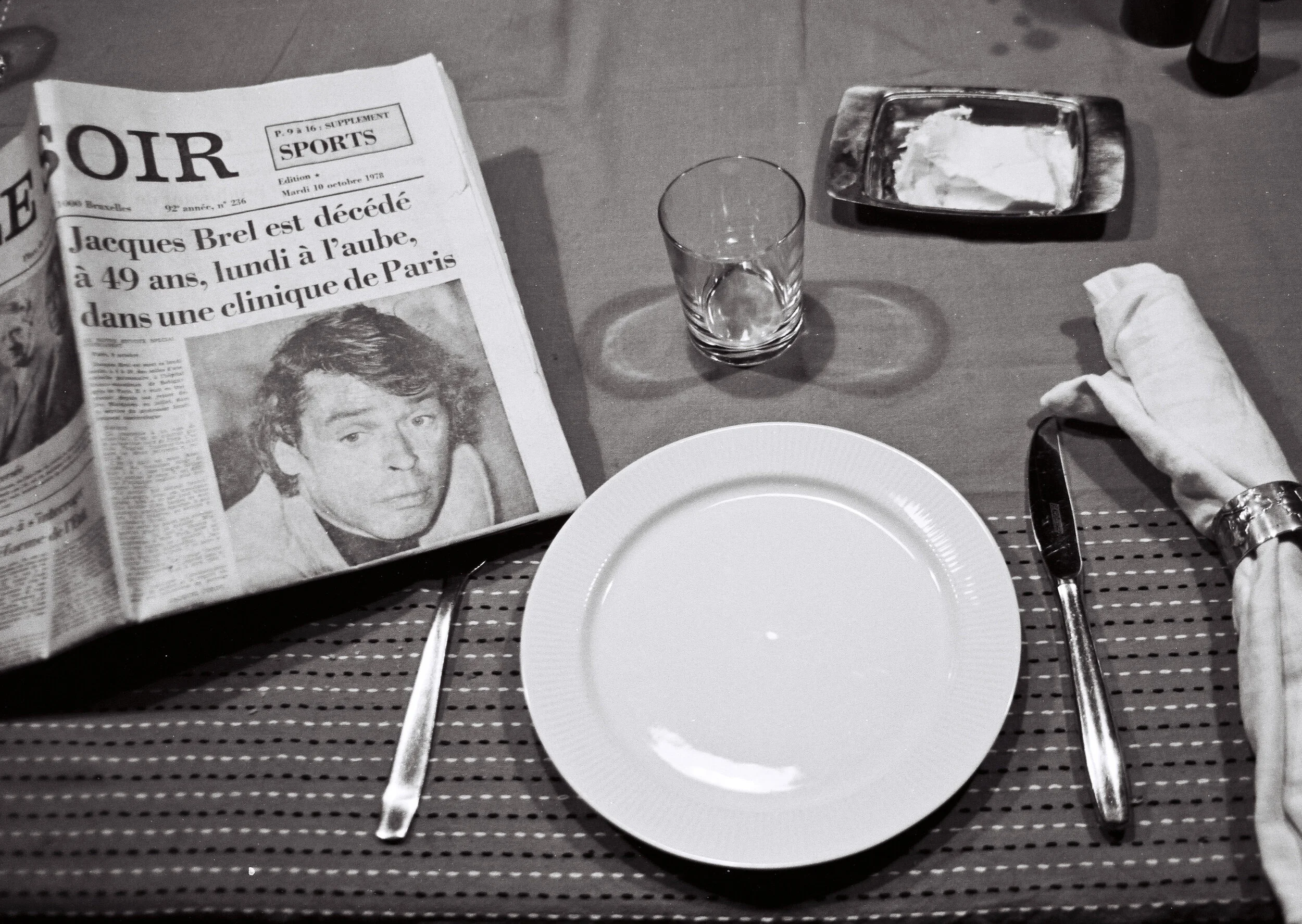 The day after Jacques Brel died, Brussels, October 10th 1978.