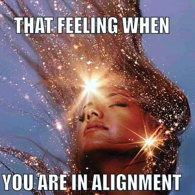 Spiritual meme: That feeling when you are in alignment