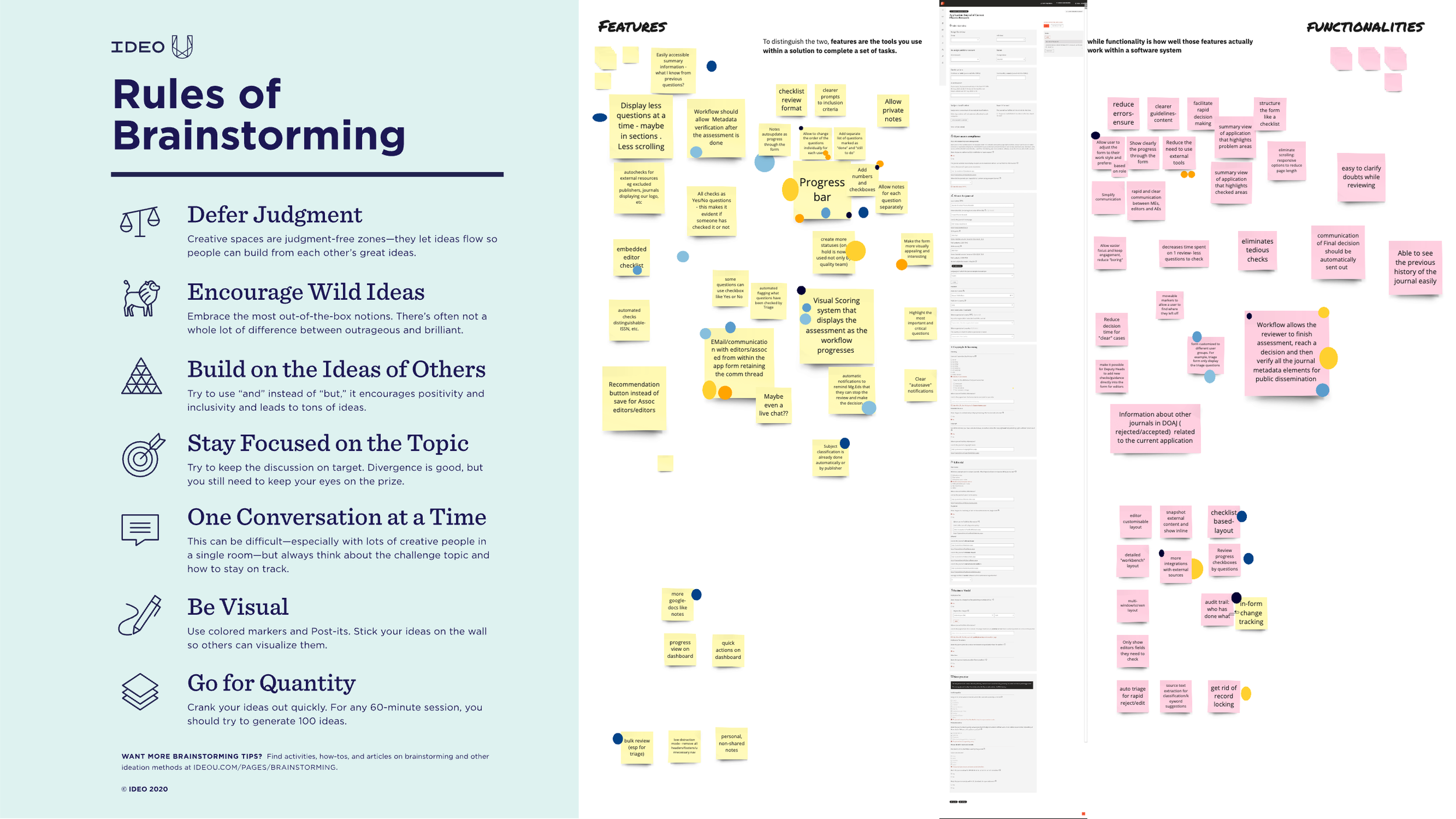 Prioritised features and functionalities such as: 
	- Tabbed interface
	- Progress indicators and 
	- Auto-filled or automated fields (e.g. Classification, Endogeny).