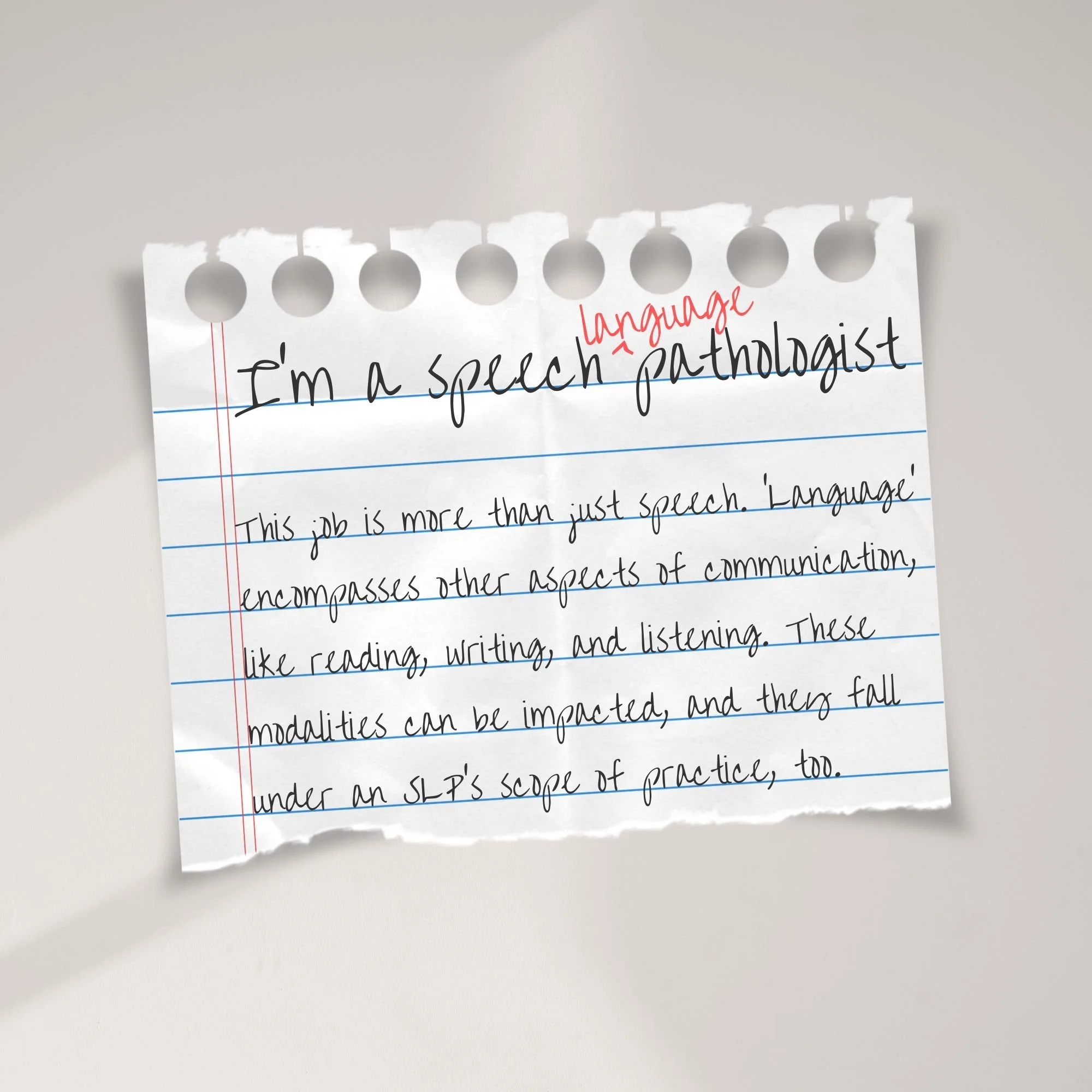 Why “speech + language”?