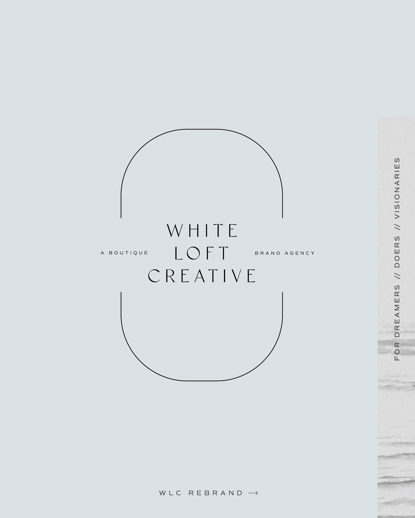 HERE IT IS &ndash; the new brand identity for @white_loft_creative 🎉 It felt fitting to reveal the birth of this new brand on my birthday. 

White Loft Creative has grown up, into a boutique branding studio.

This new identity provides room to step 