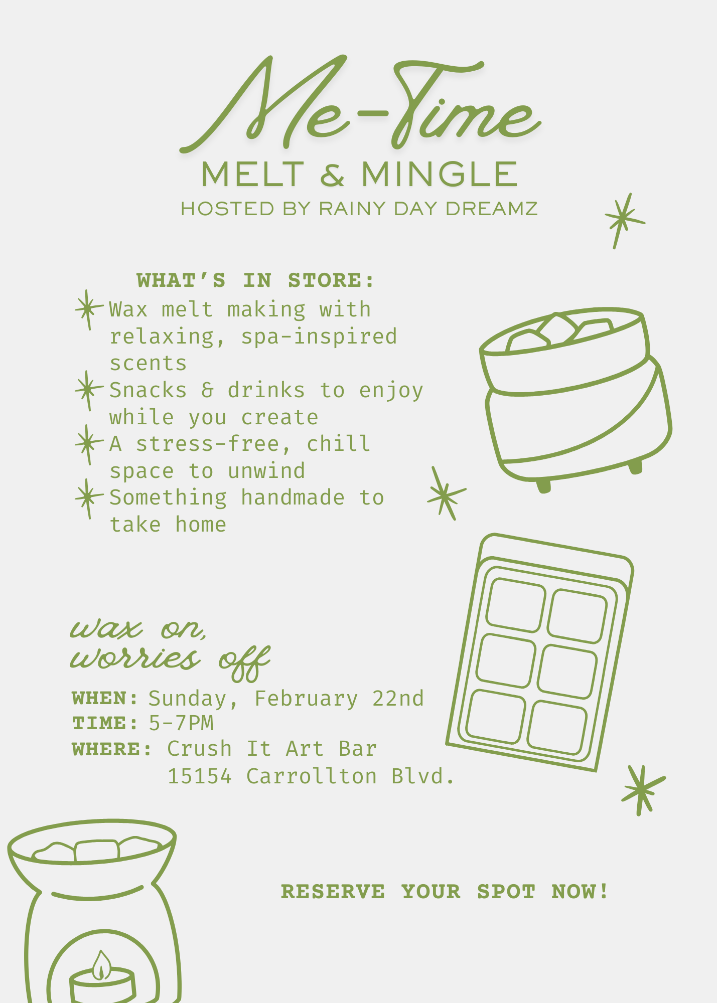 Me-Time Melt & Mingle