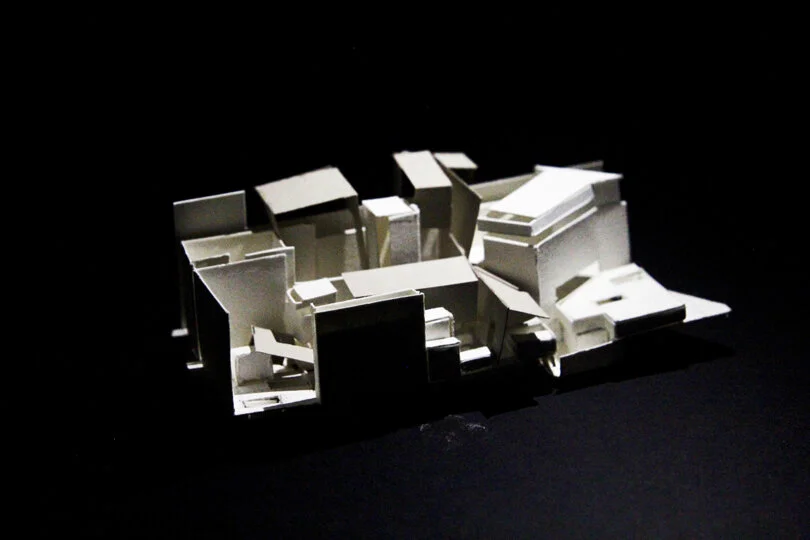 Paper model at 1:200 showing bathing topology