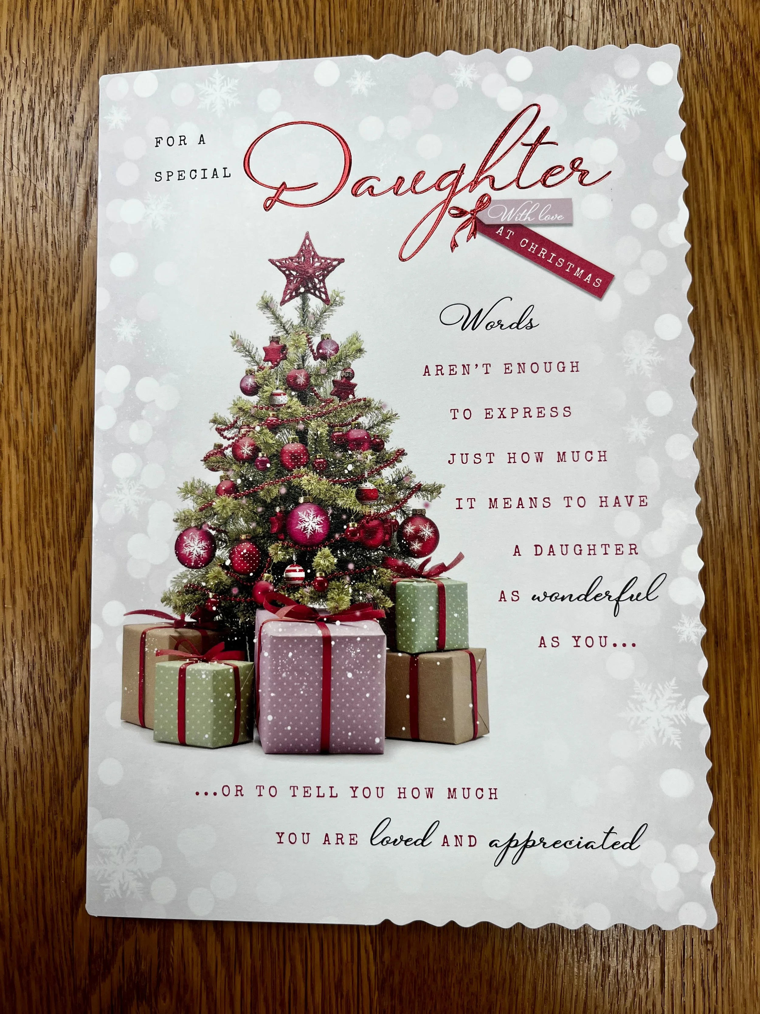 Daughter christmas  card