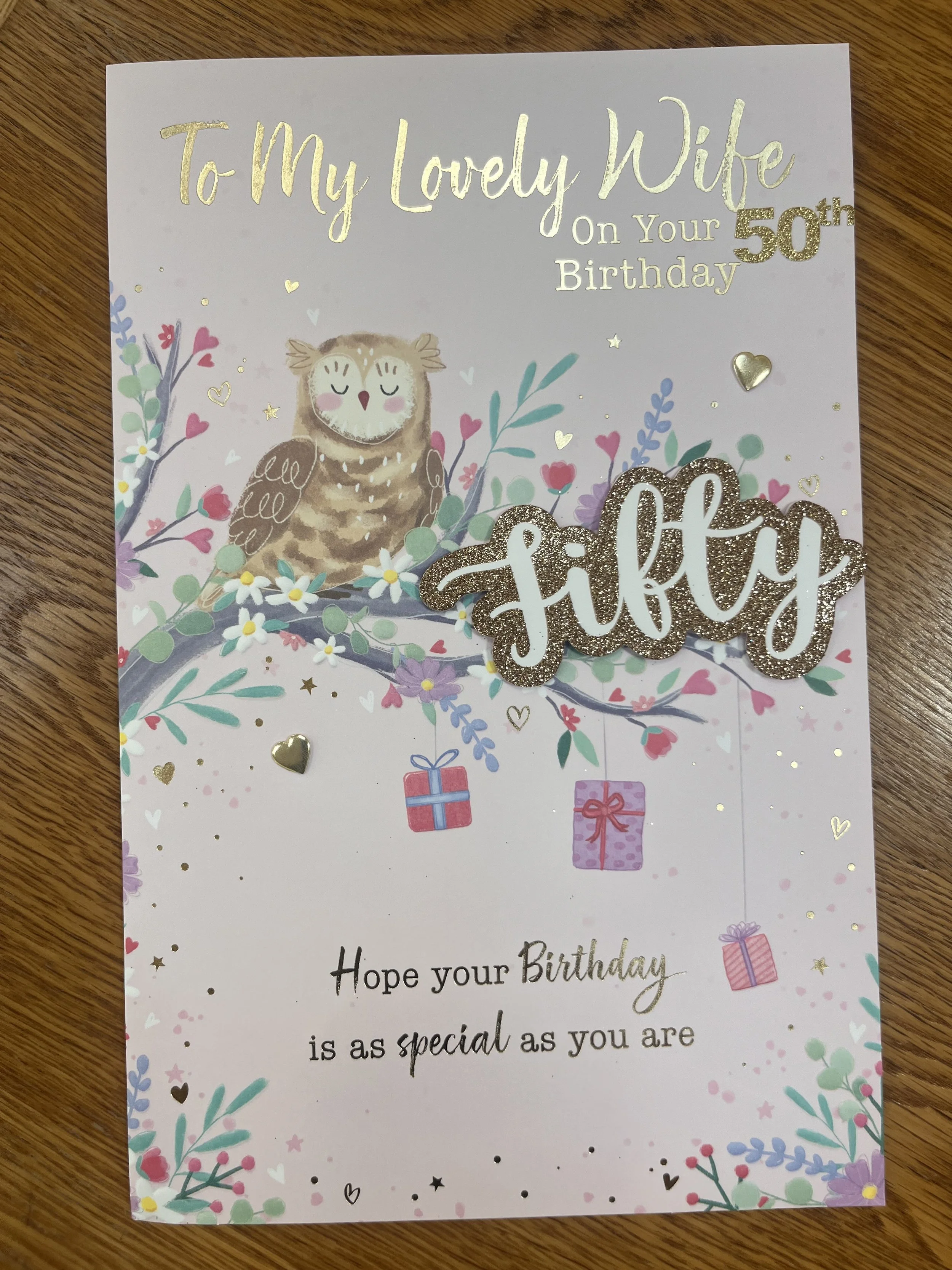 Extra Special Wife 50th Birthday Card