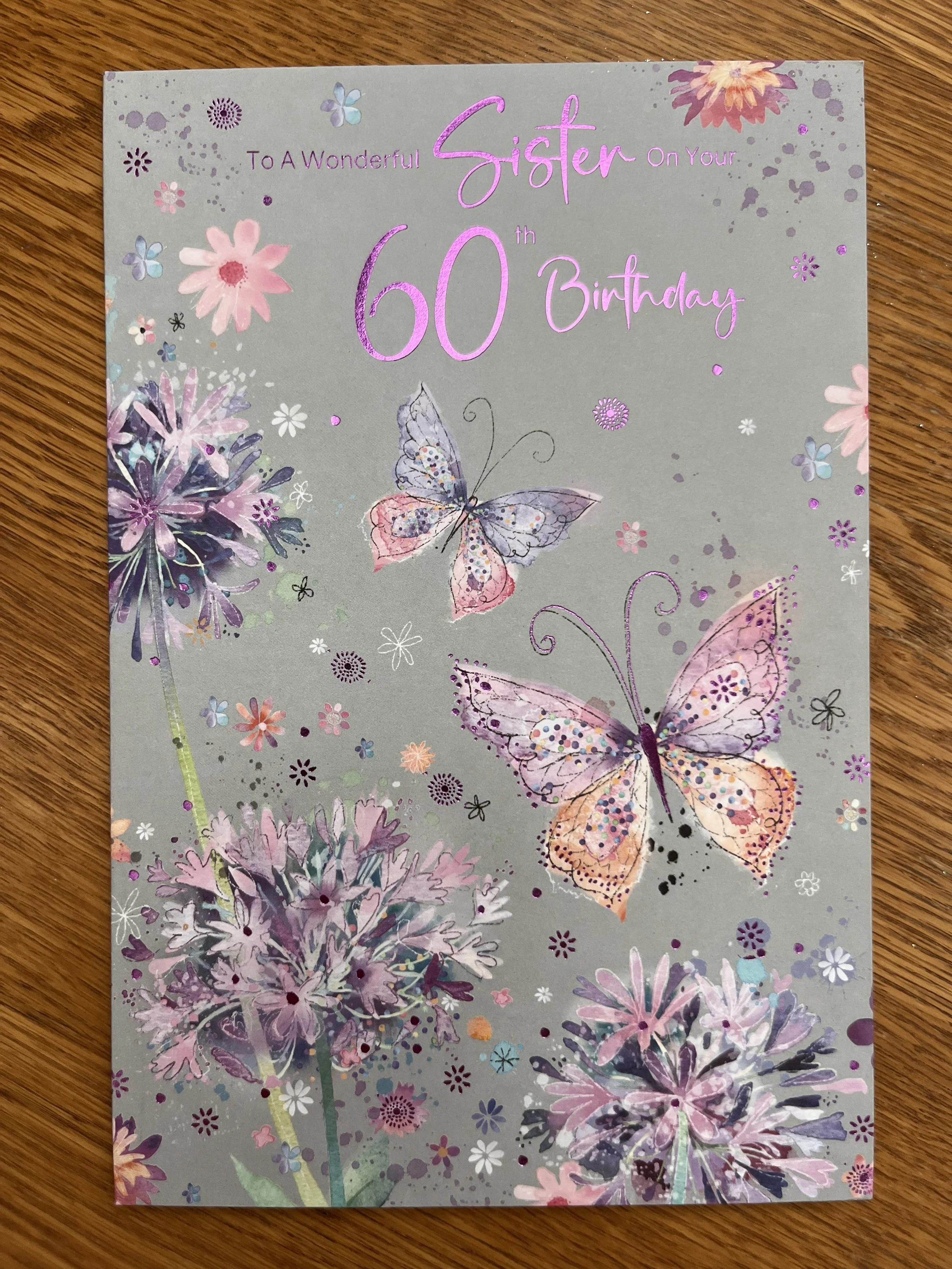 Sister 60th birthday card