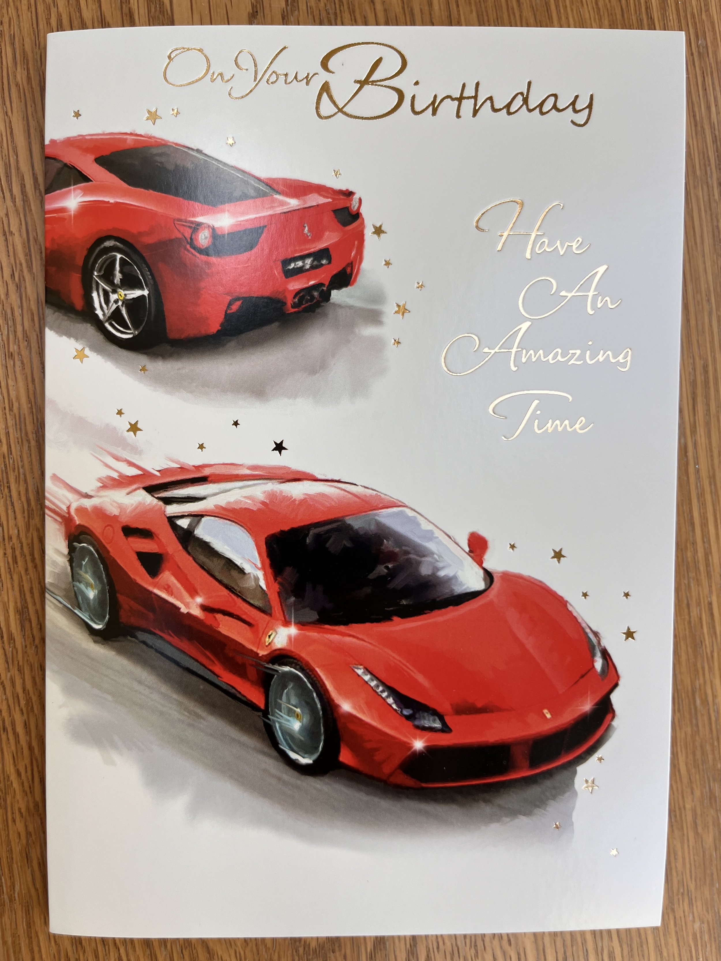 Male Open birthday card