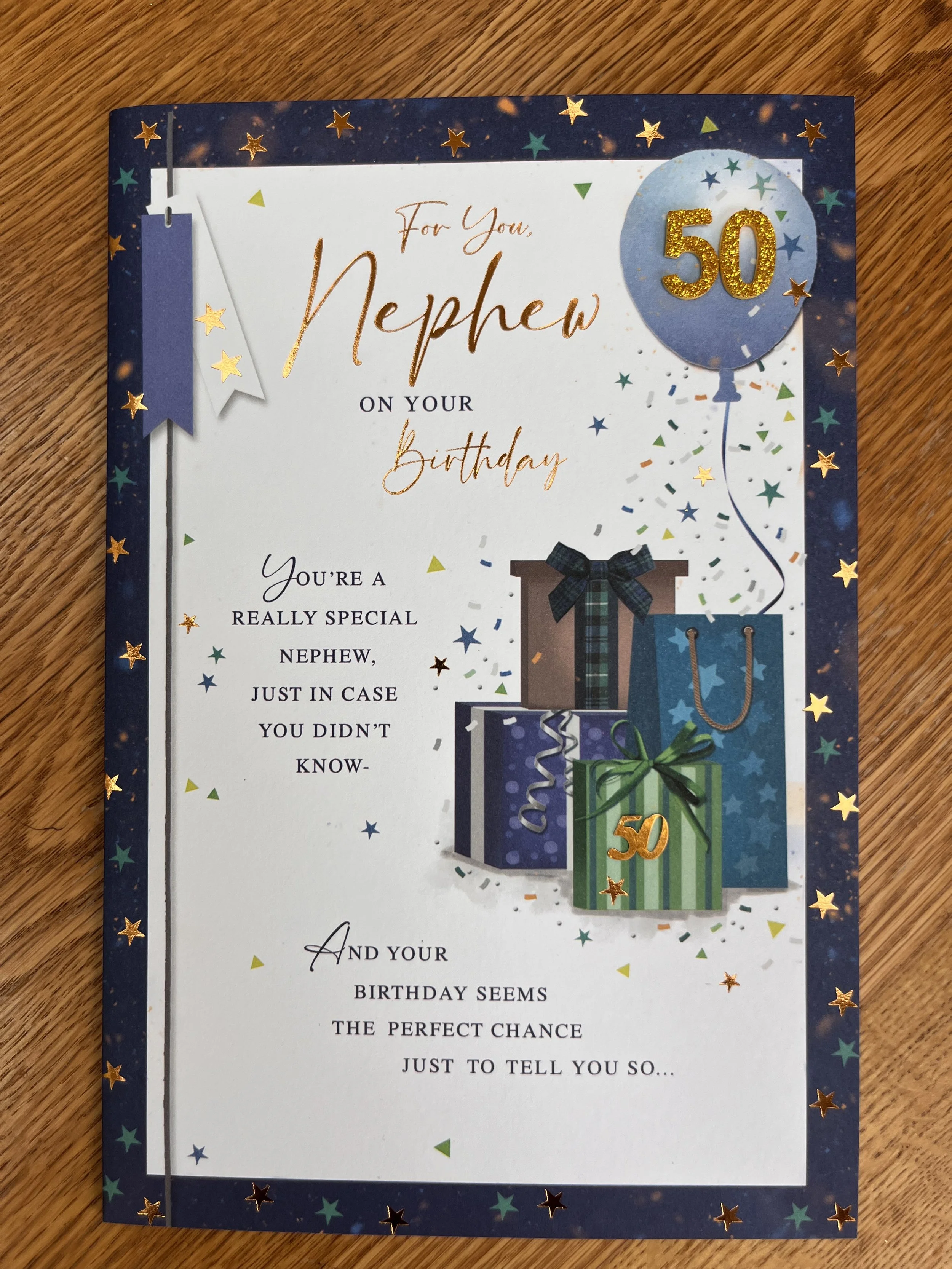 Special Nephew 50th Birthday card
