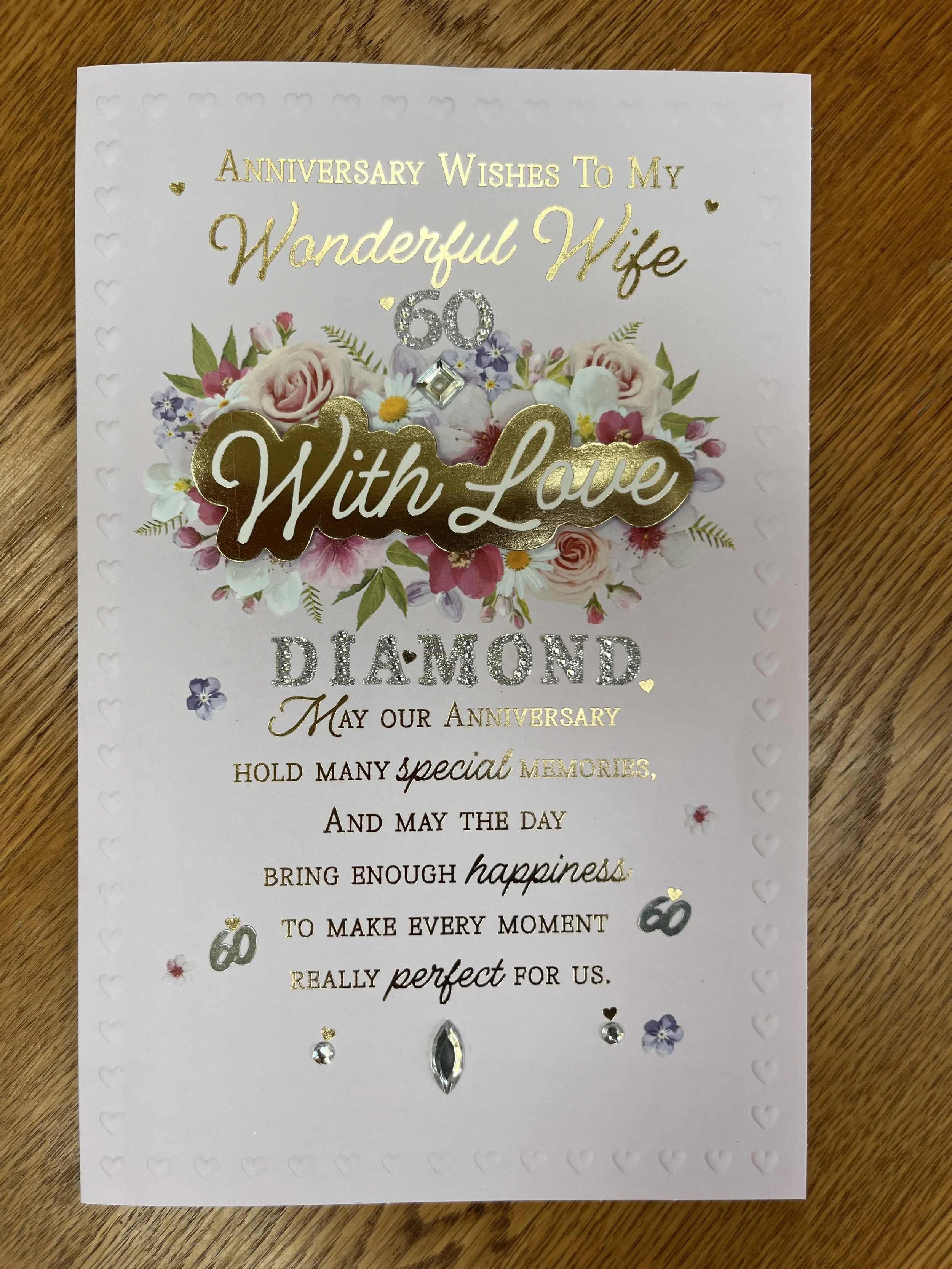 Extra Special Wife 60th Anniversary Card