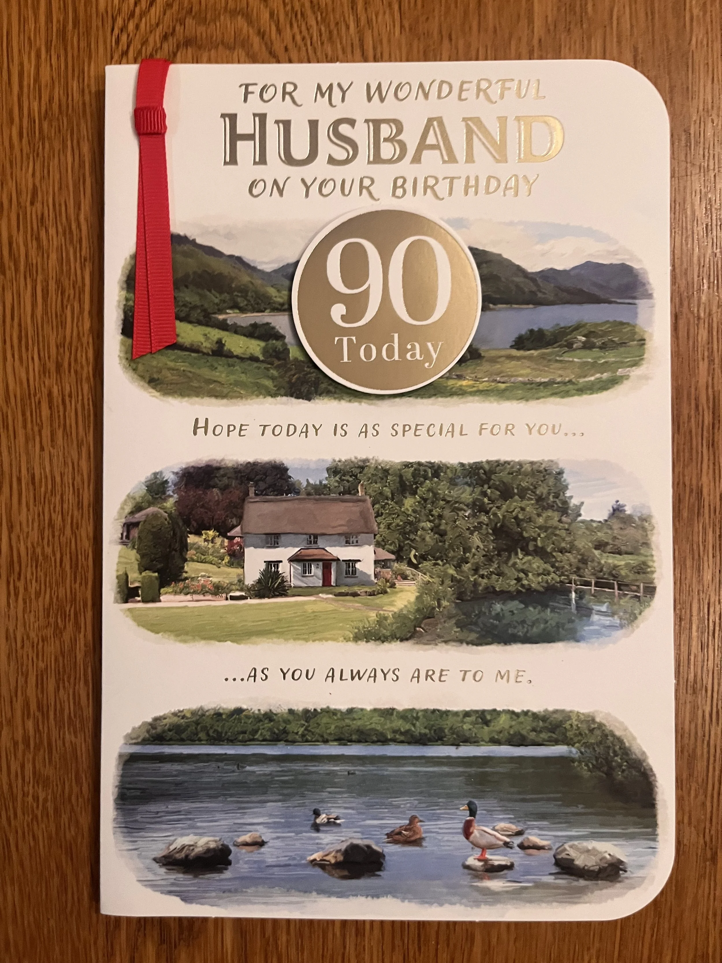 Husband 90th birthday card
