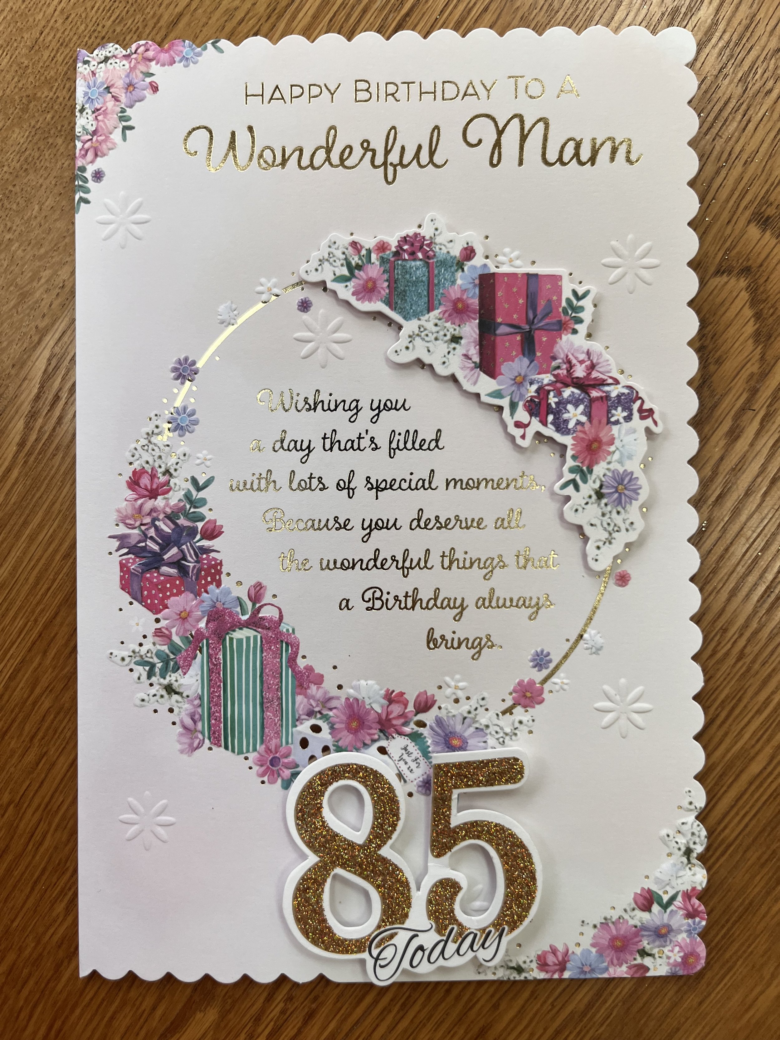 Mam 85th birthday card
