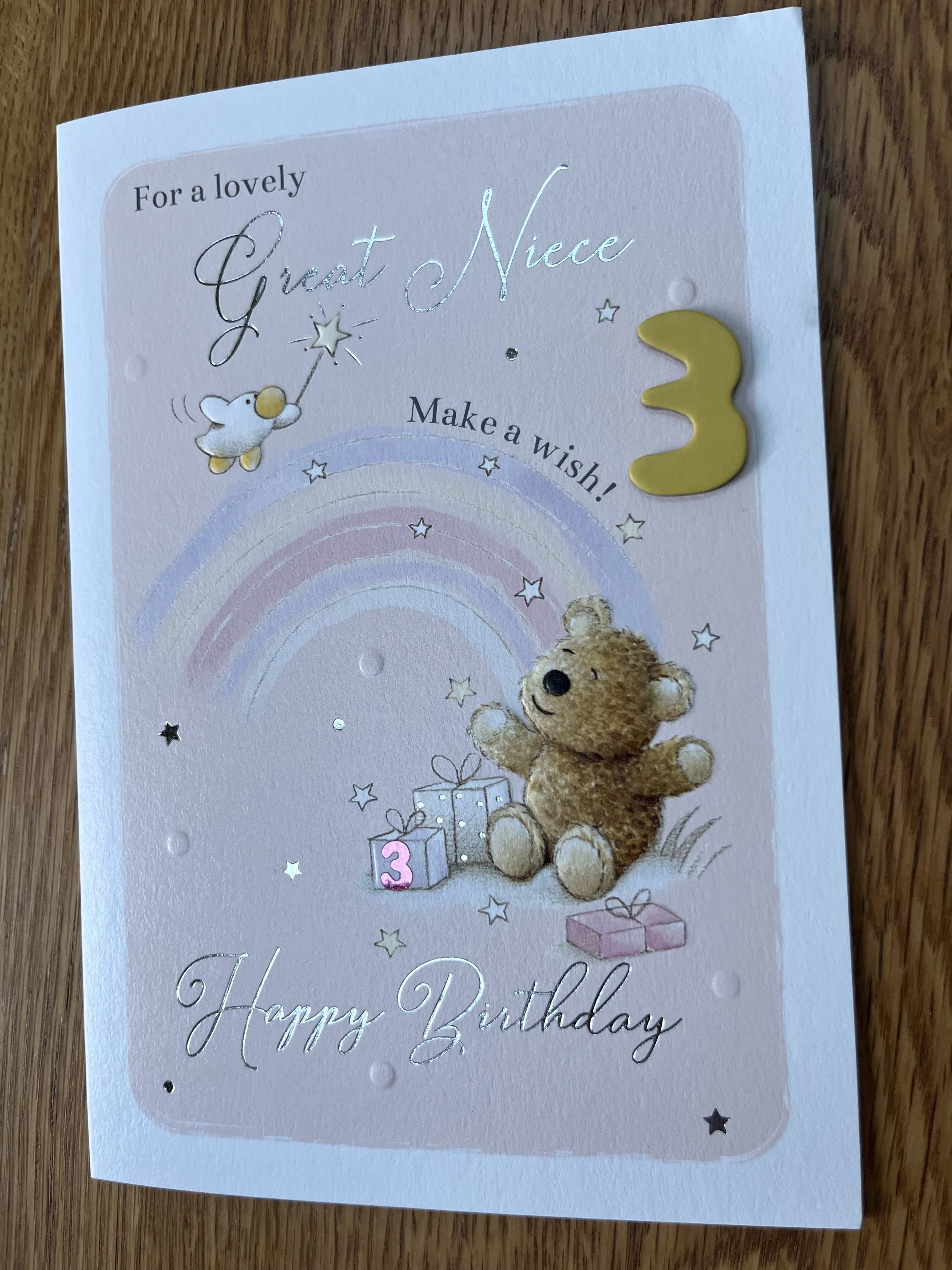 Great Niece 3rd birthday card