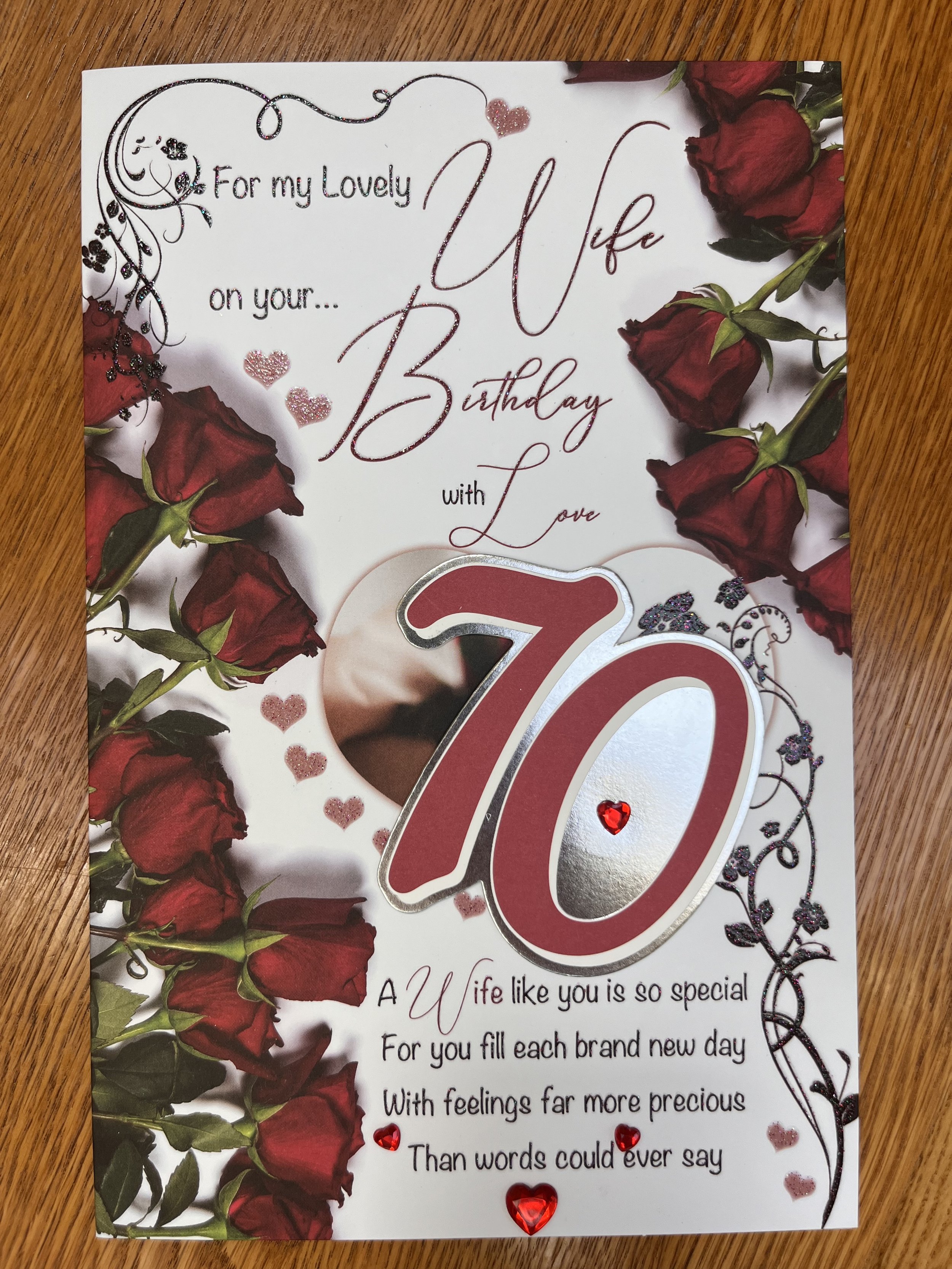 Special Wife 70th Birthday Card