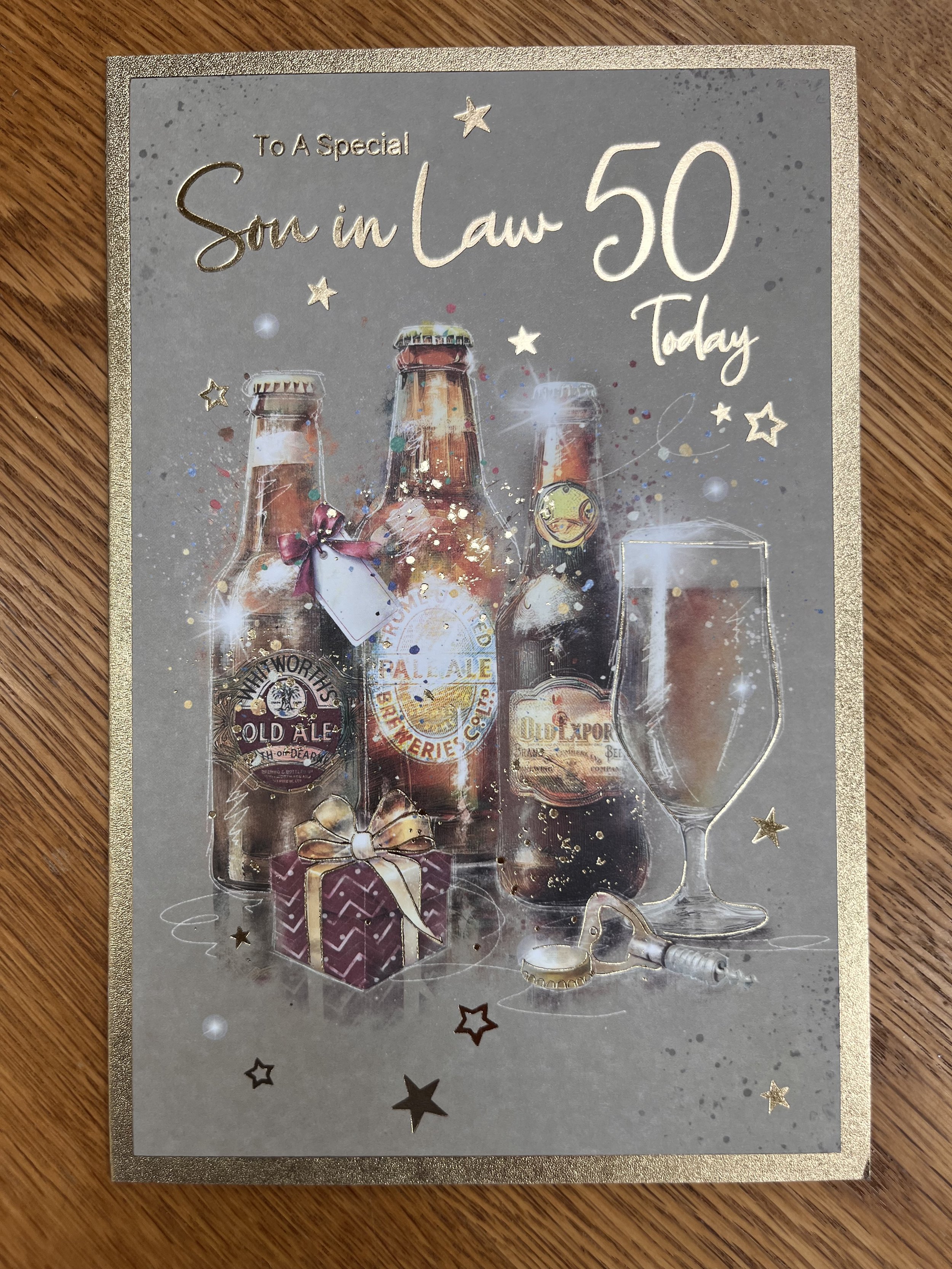 Son in law 50th Birthday Card