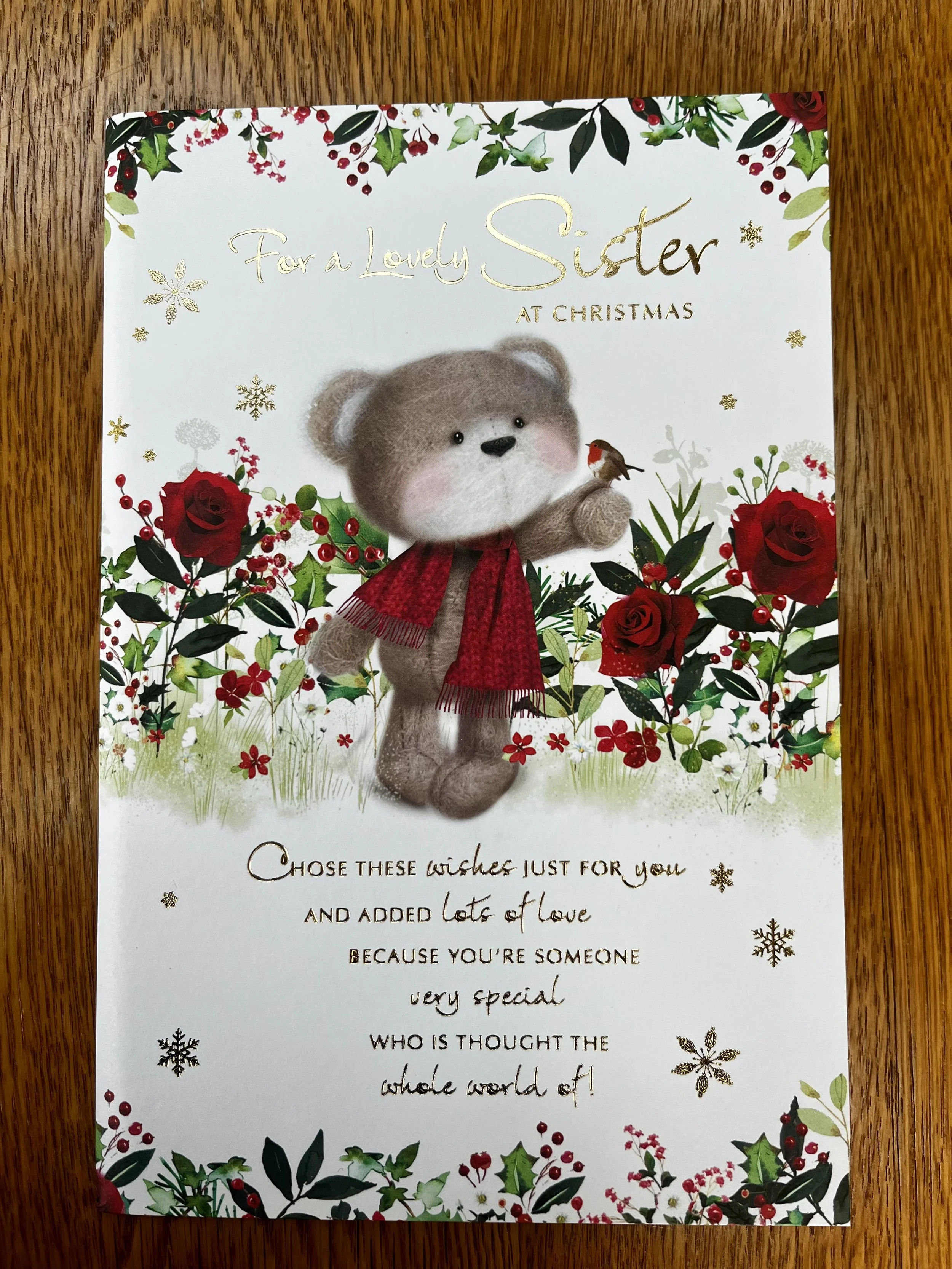Sister  christmas card