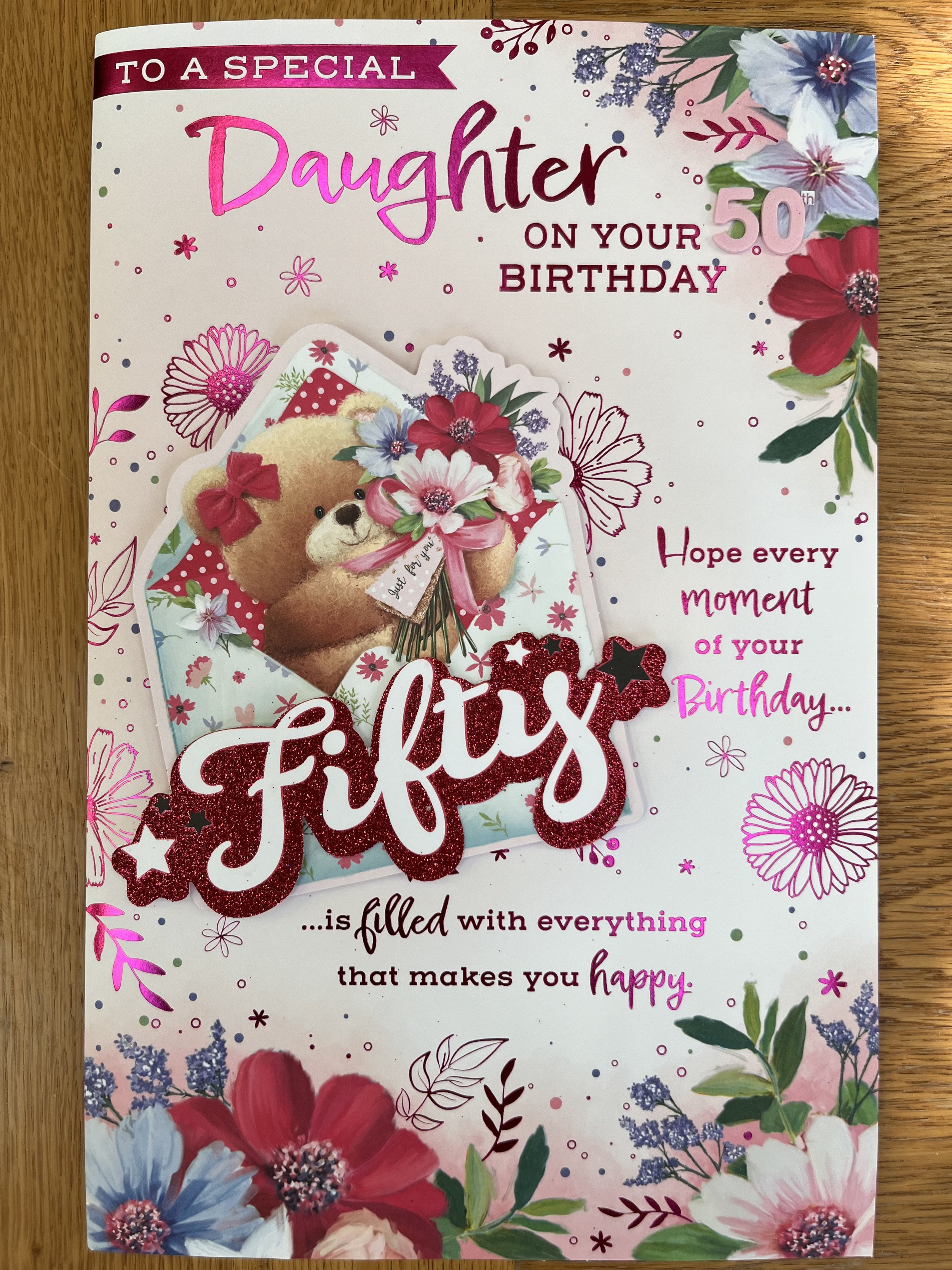 Daughter 50th Birthday Card