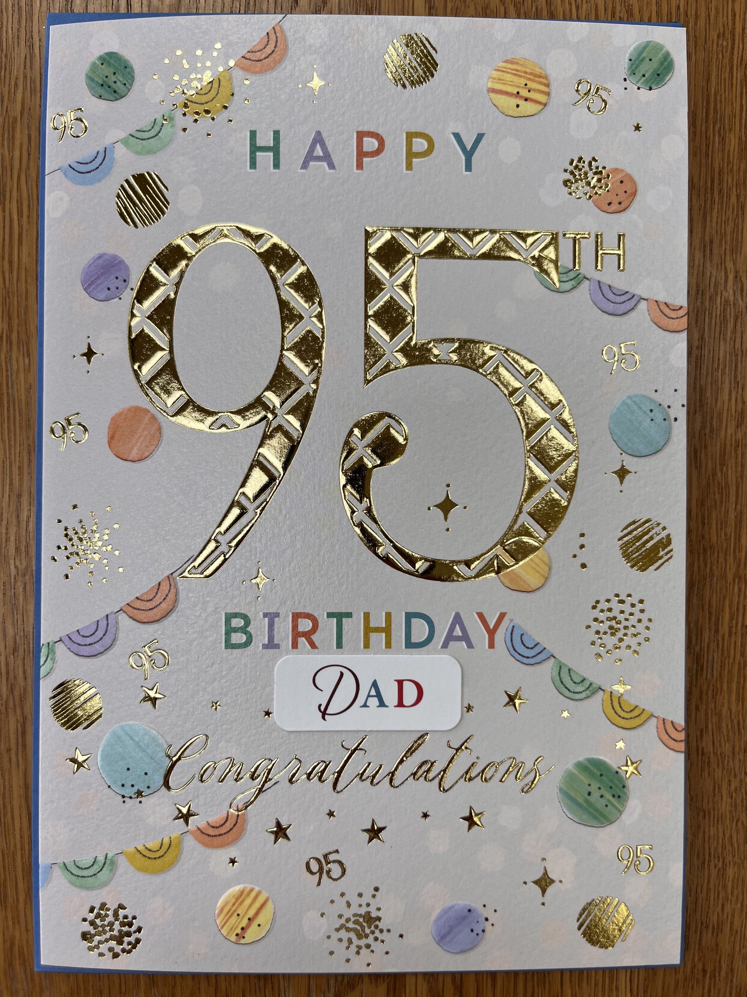 Dad 95th birthday card