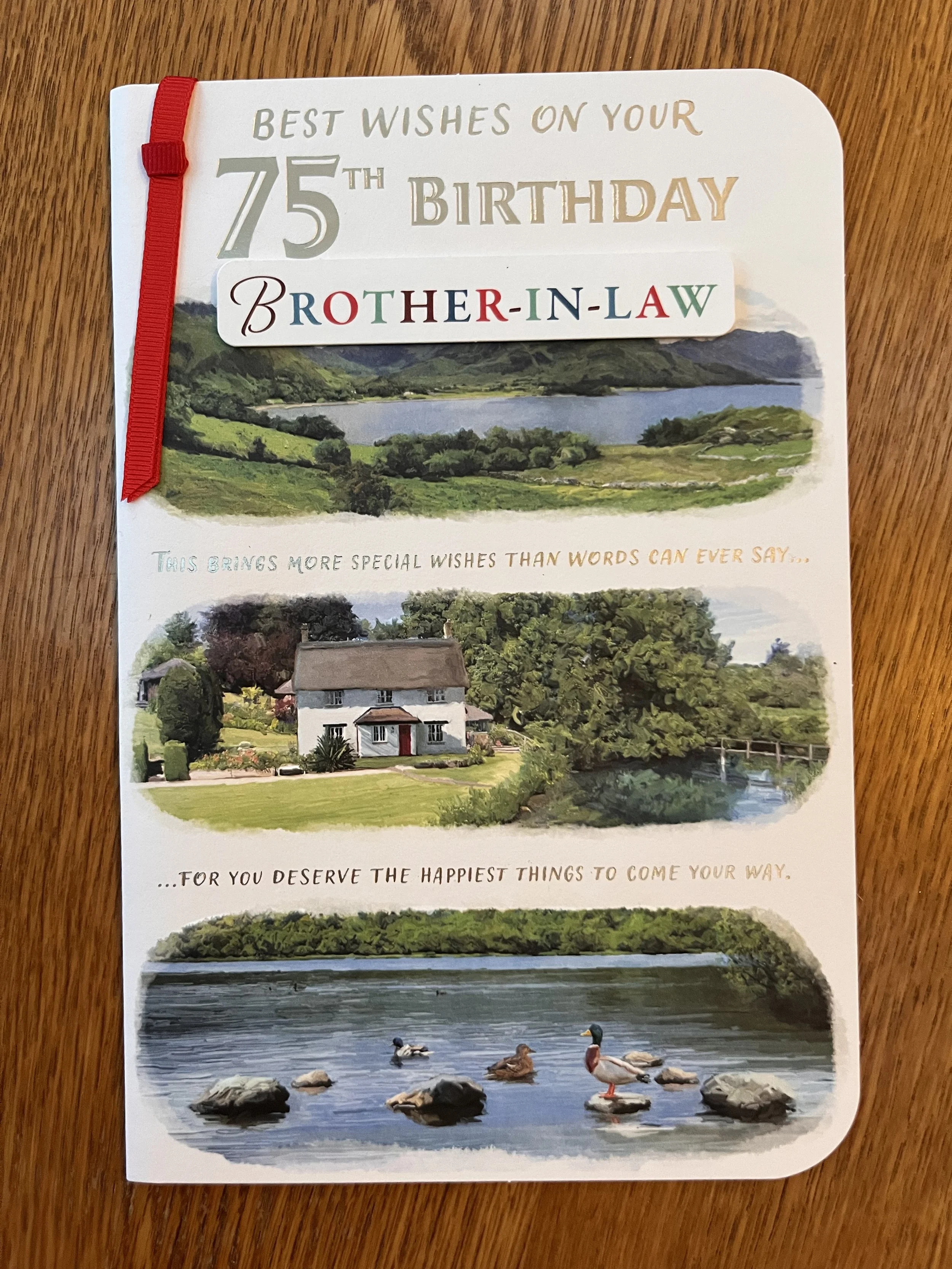 Brother in law 75th birthday card