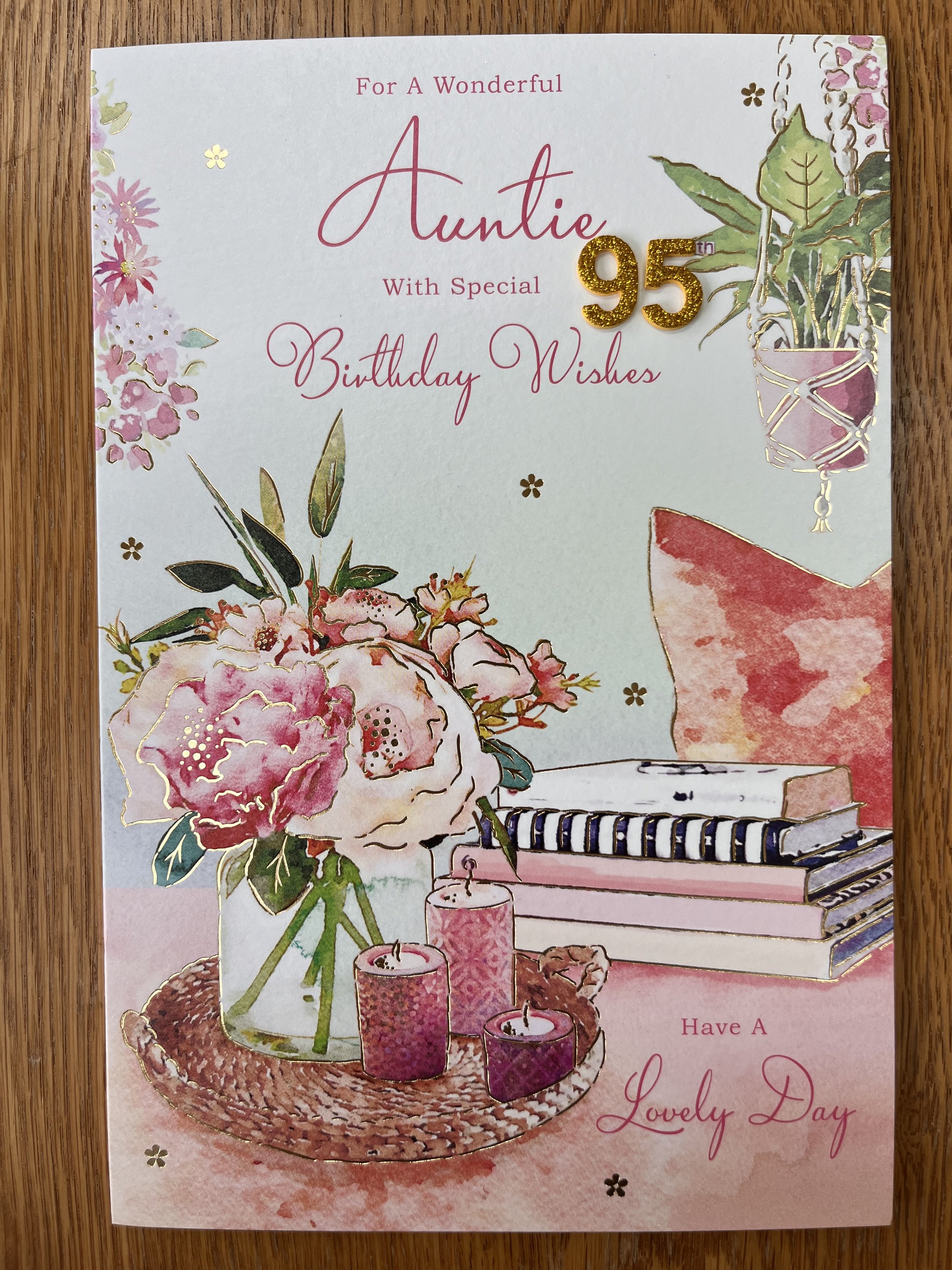Auntie 95th birthday card