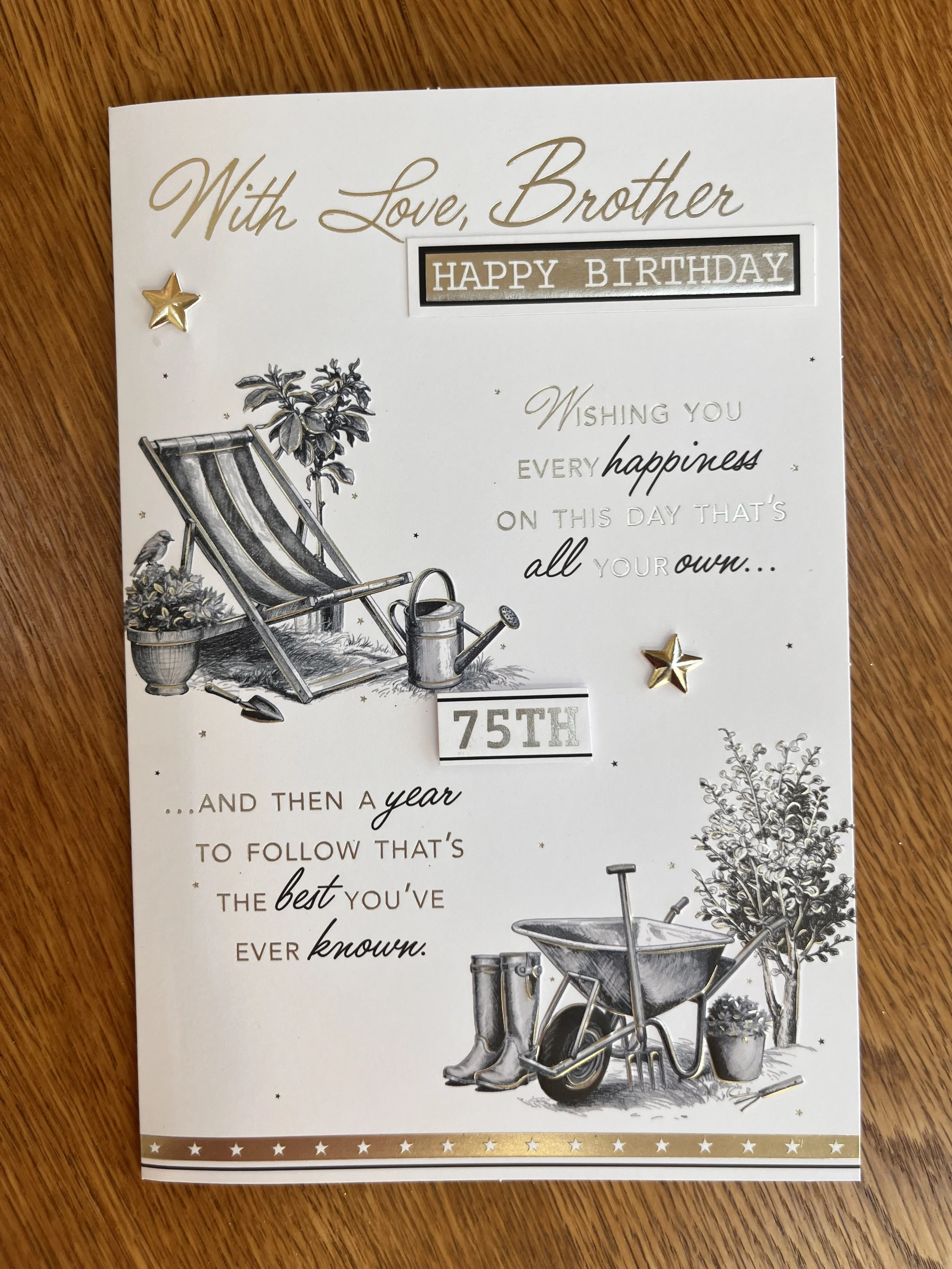 Brother 75th Birthday card